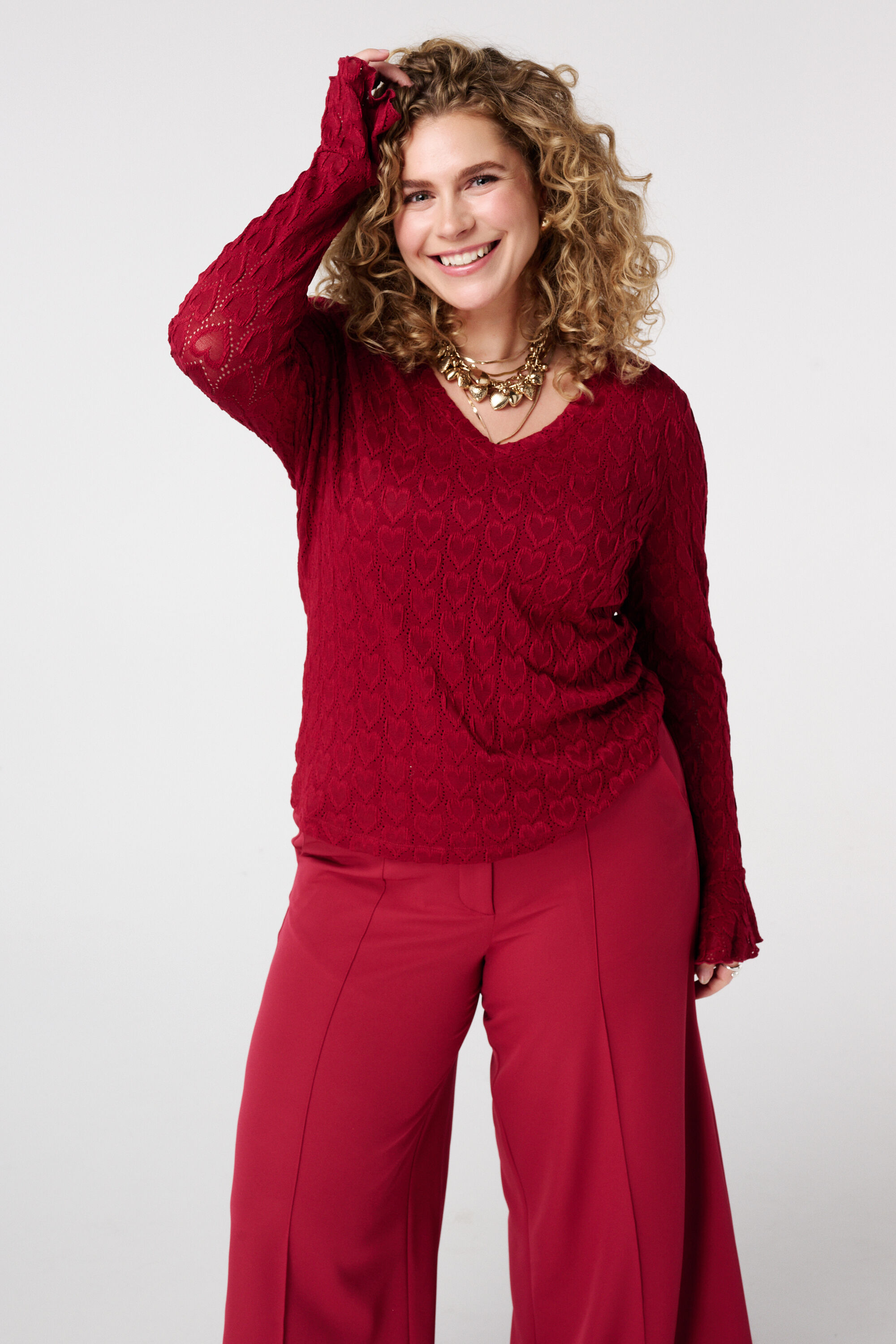 Top &agrave; manches trompettes