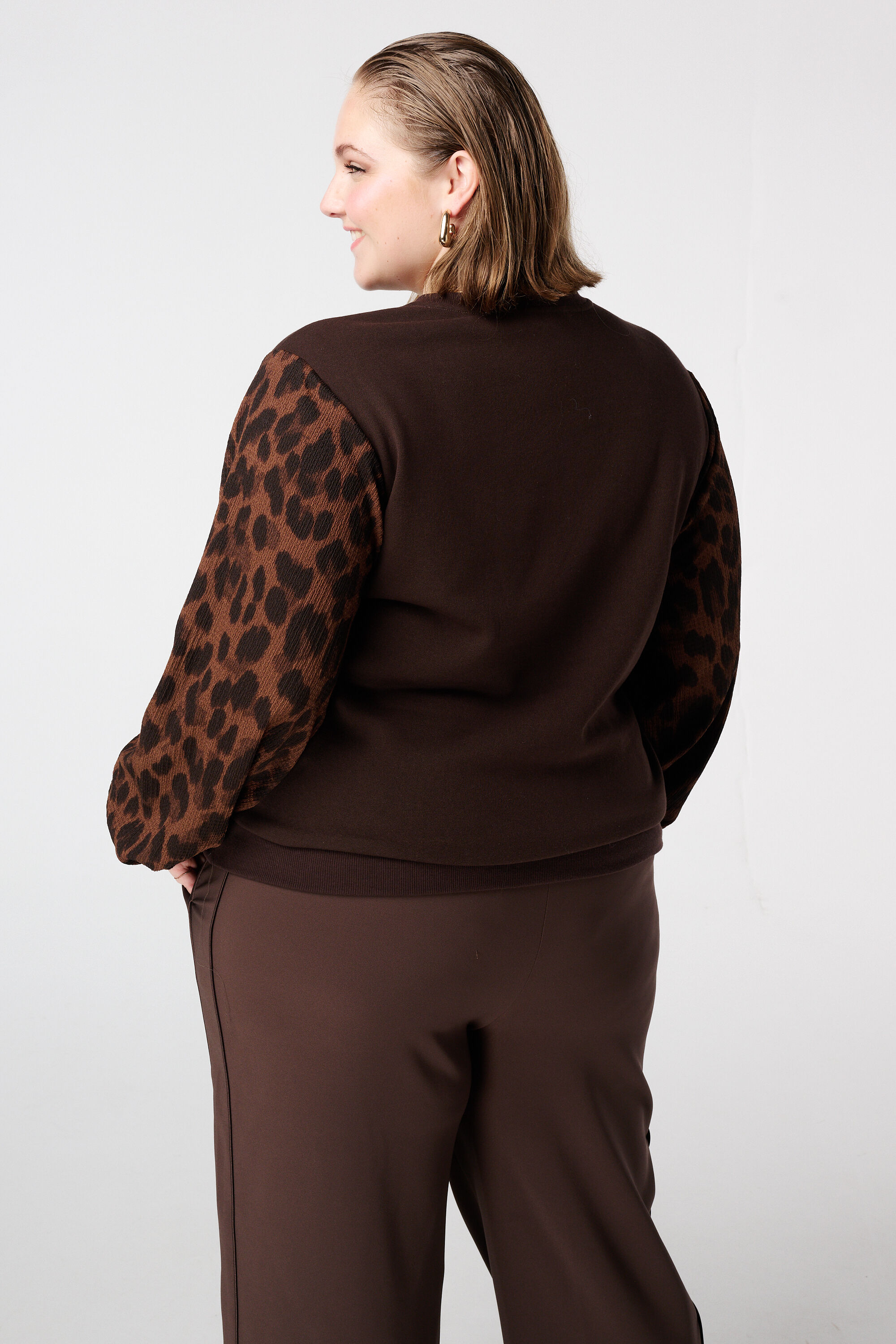 Sweat &agrave; manches ballon avec imprim&eacute; image number 3