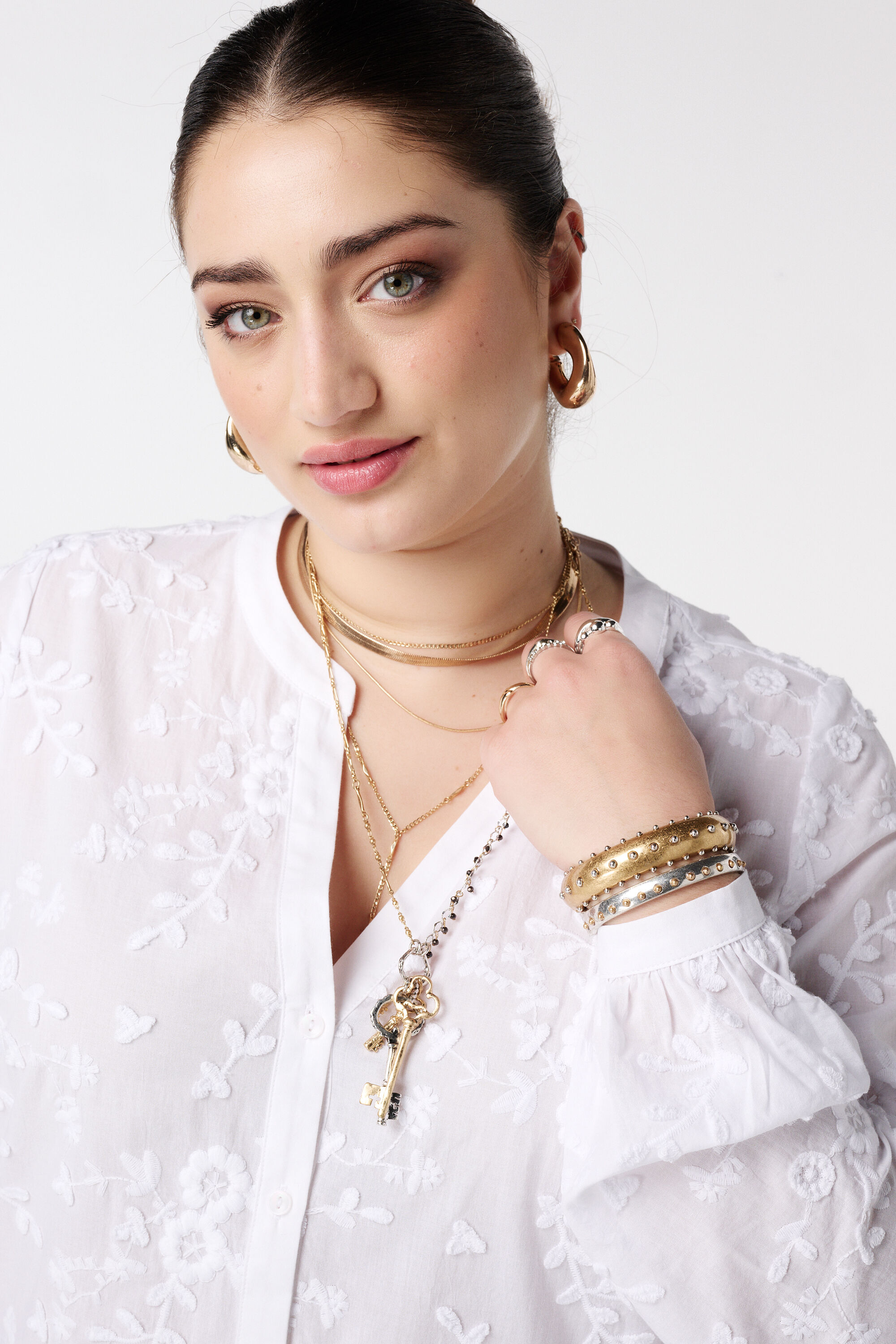 Blouse &agrave; imprim&eacute; fleuri 3D image number 4