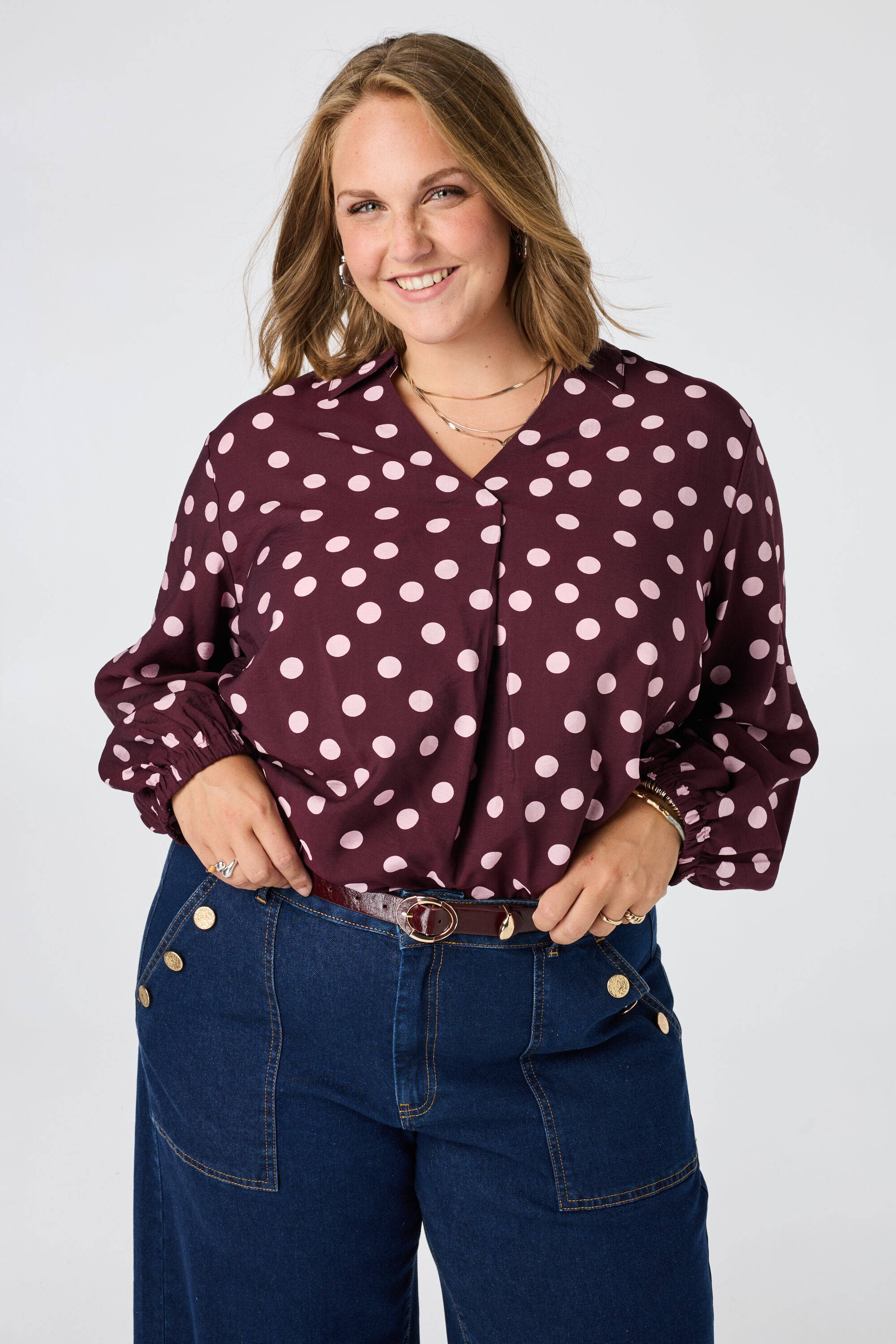 Blouse &agrave; pois