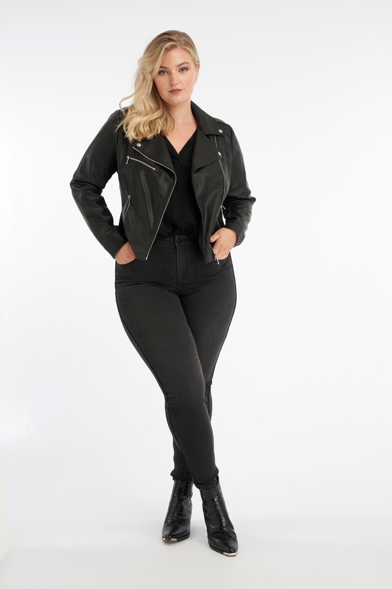 Veste style motard en similicuir image number 6