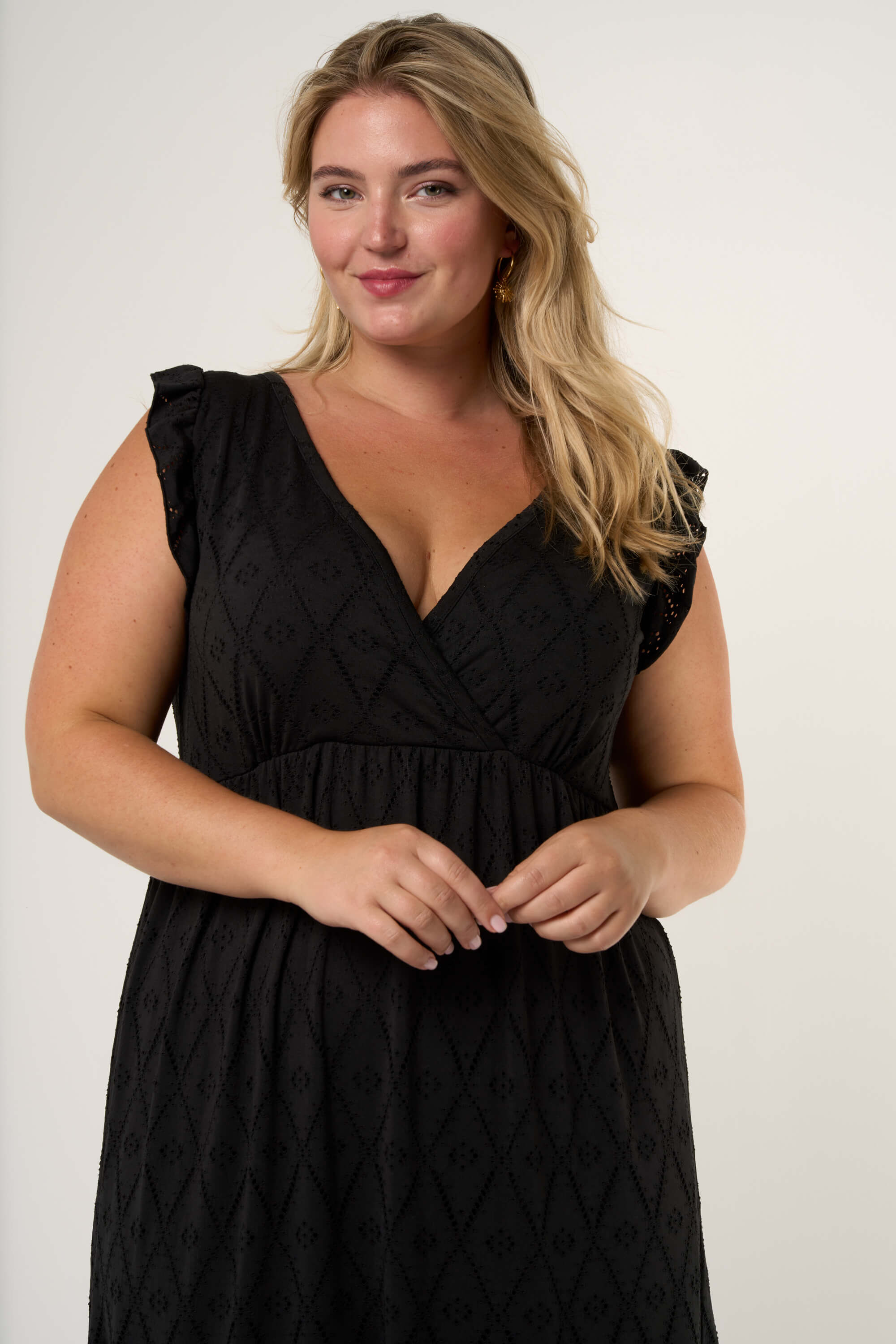 Robe midi avec broderie image number 6