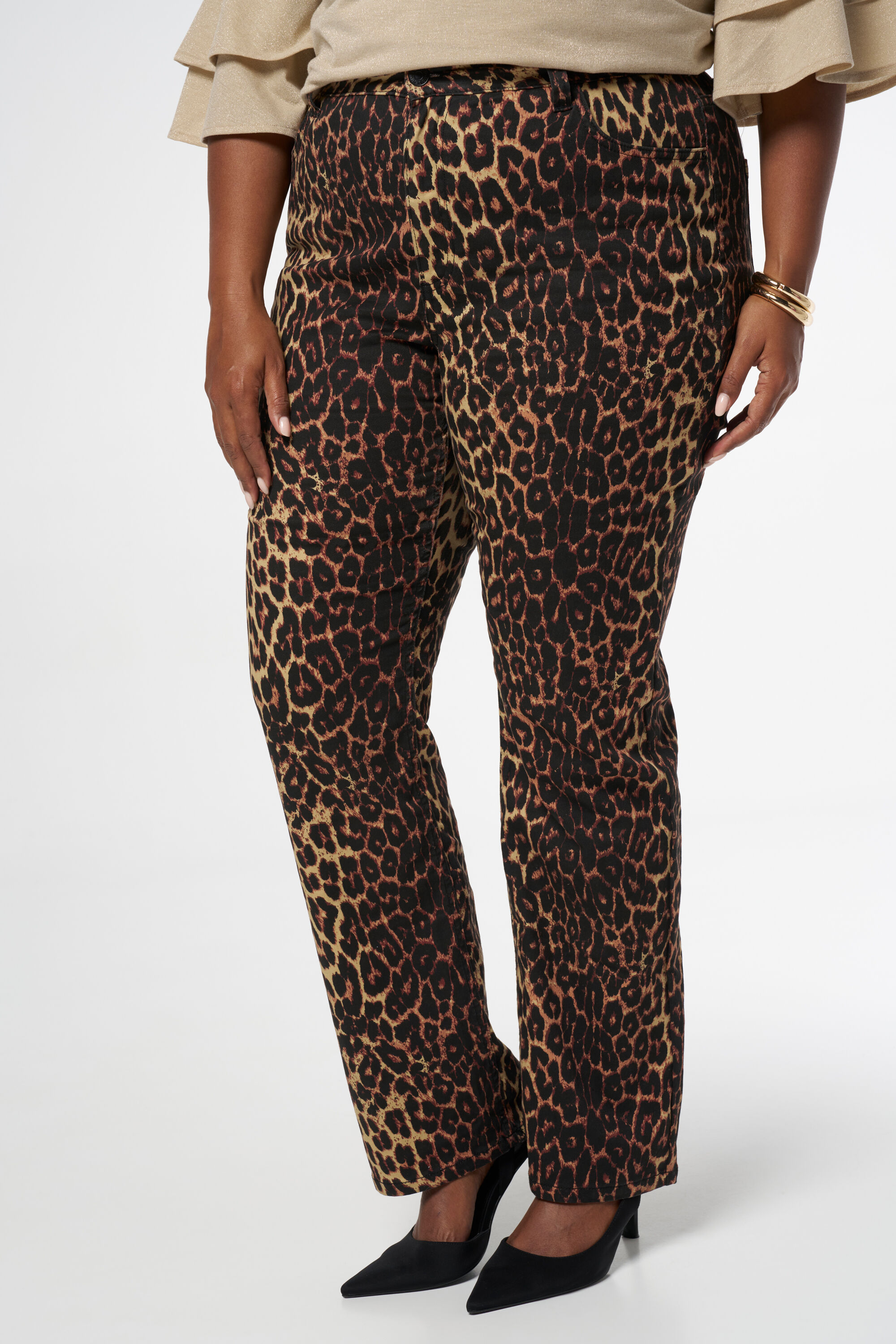 Femmes Jean imprime panthere Multi Neutre MS Mode