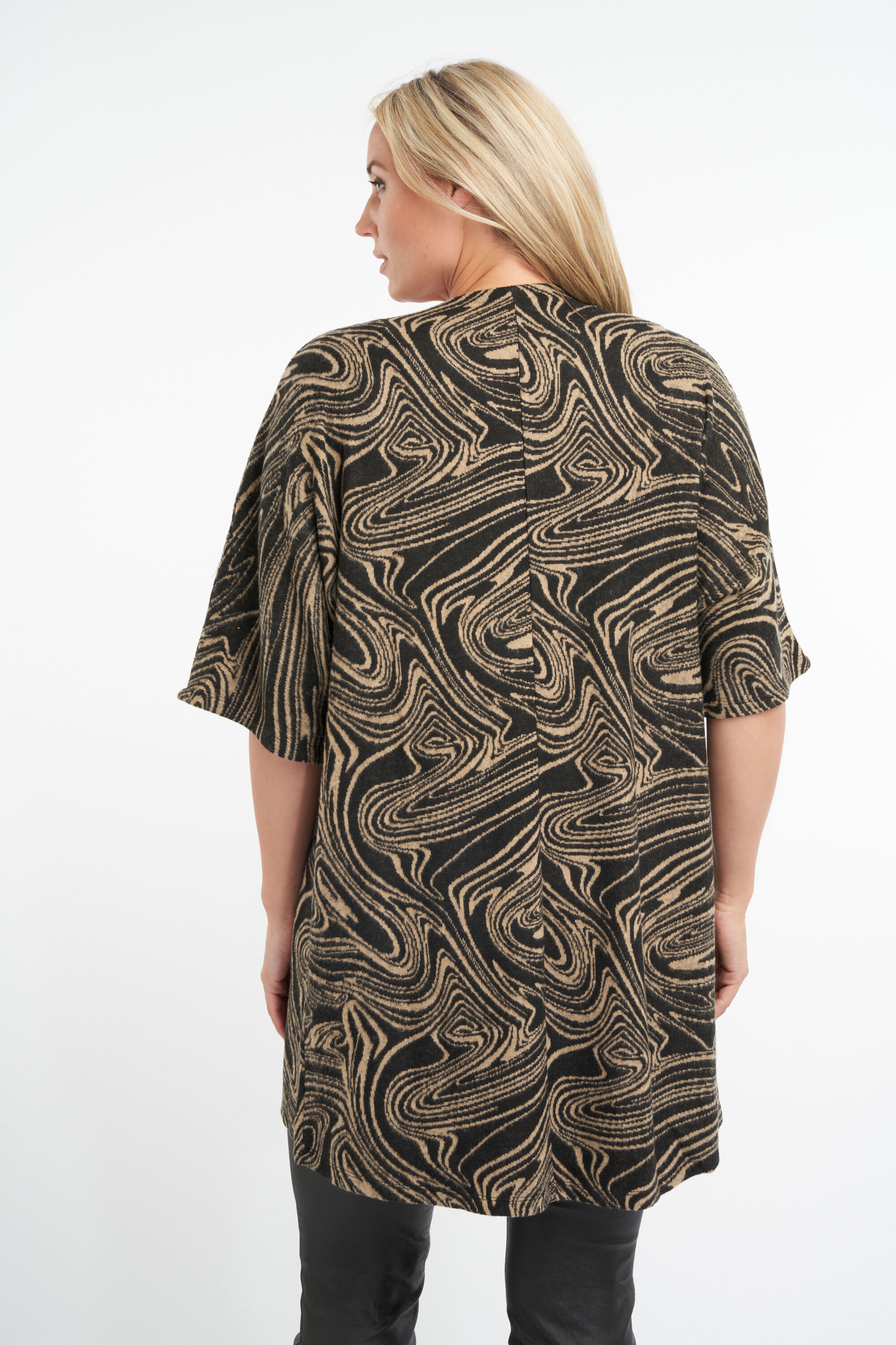 Gilet ouvert &agrave; imprim&eacute; image number 4