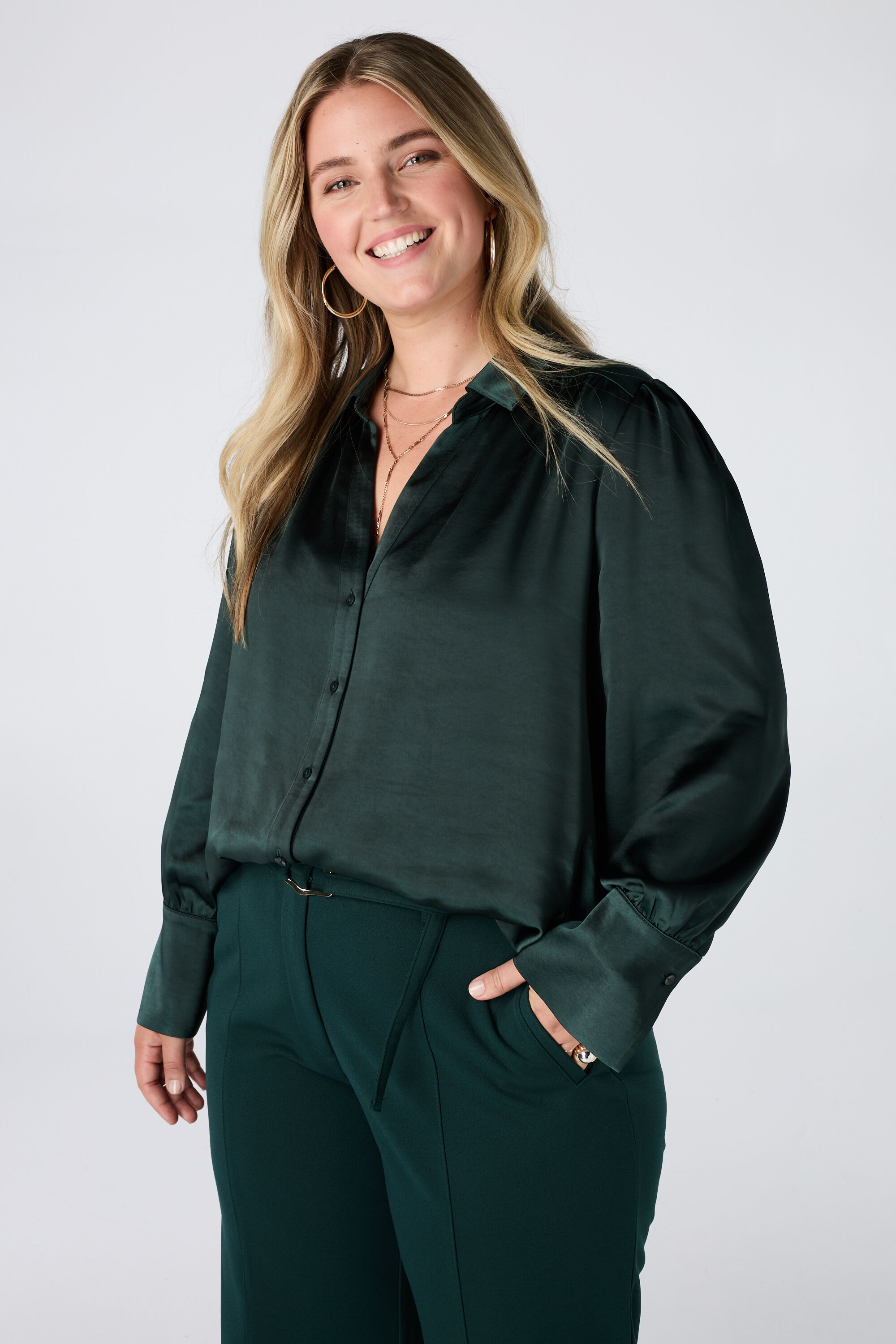Blouse aspect satin