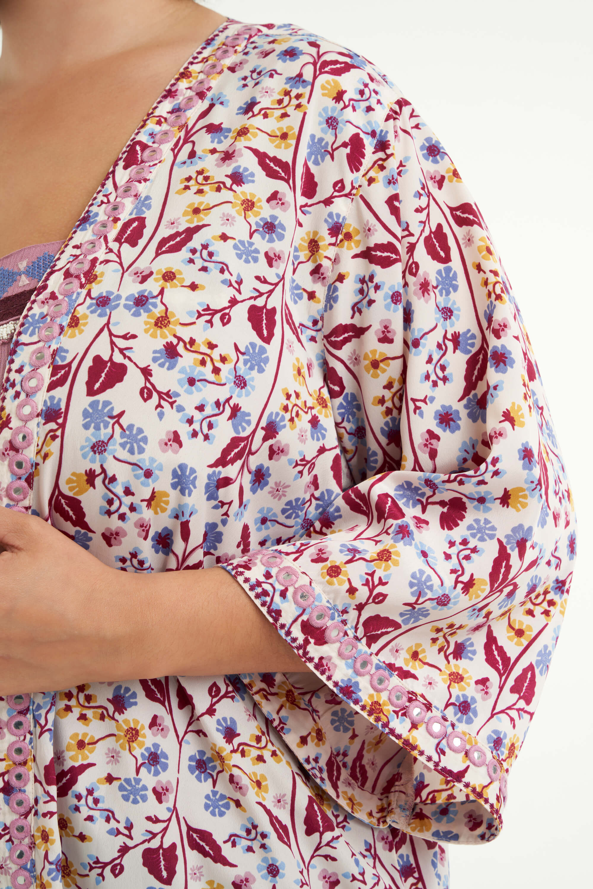 Kimono &agrave; imprim&eacute; floral  image number 6