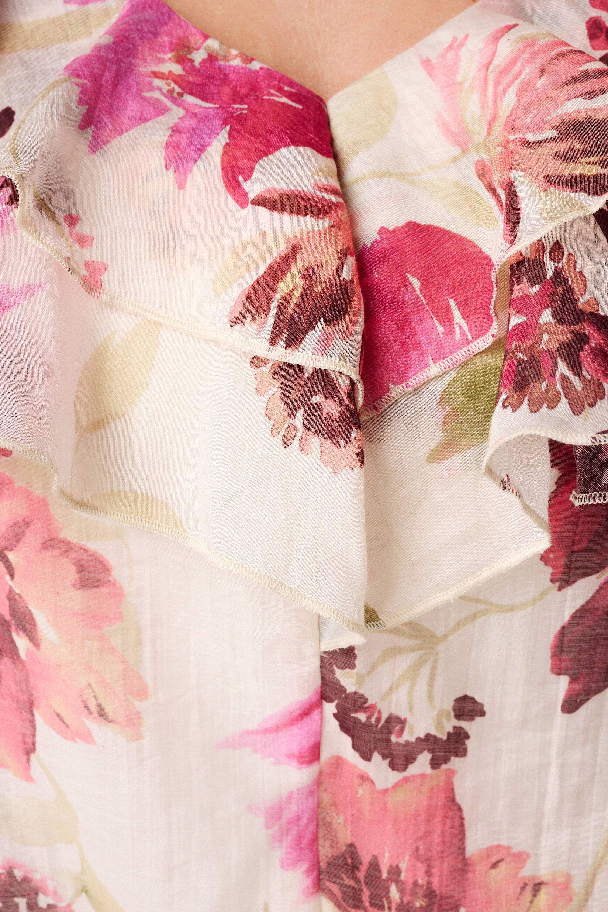 Chemisier &agrave; volants et imprim&eacute; image number 6