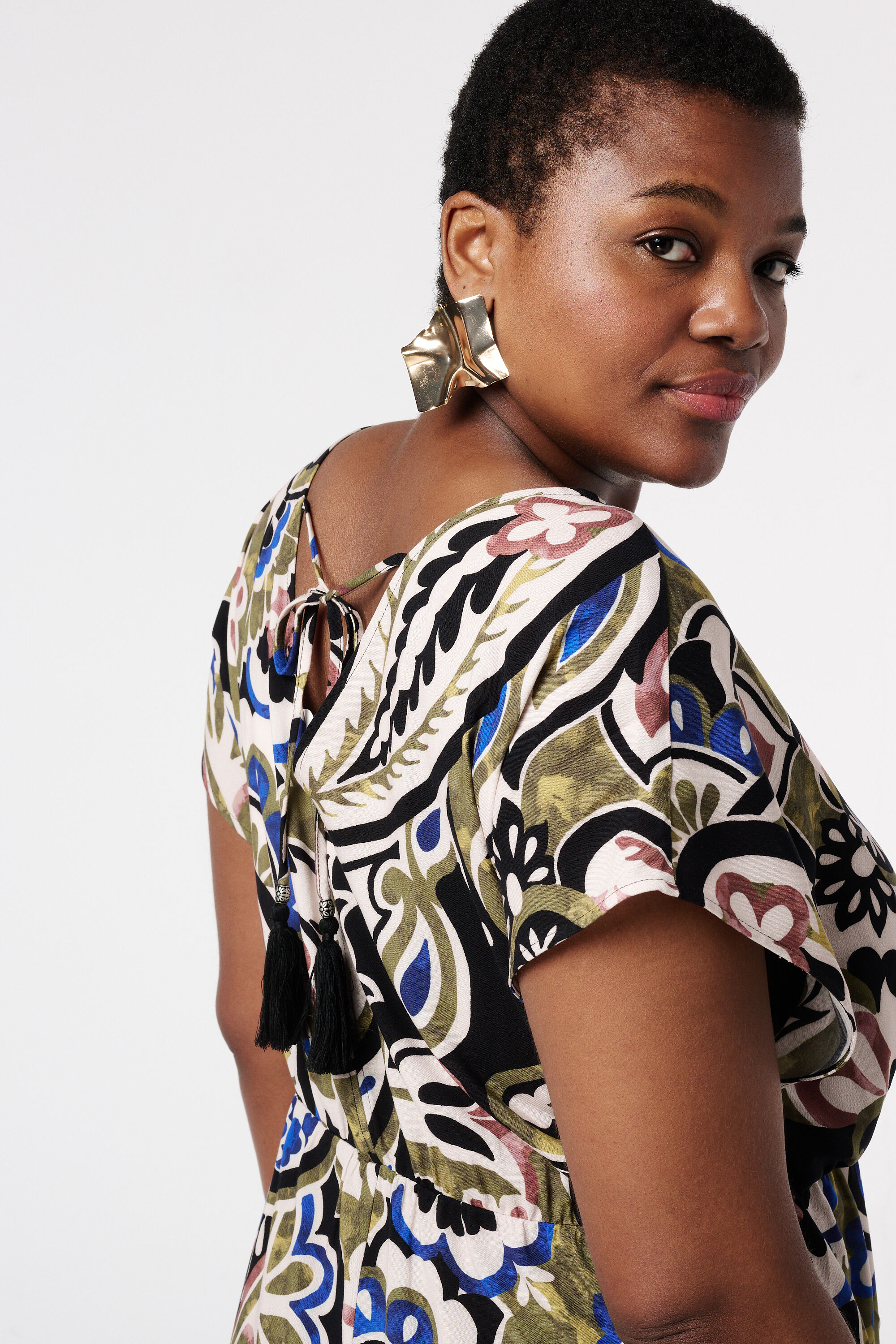 Robe midi &agrave; imprim&eacute; image number 4