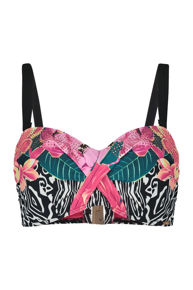 Haut de bikini style bandeau avec imprimé floral - Mamia image number 0