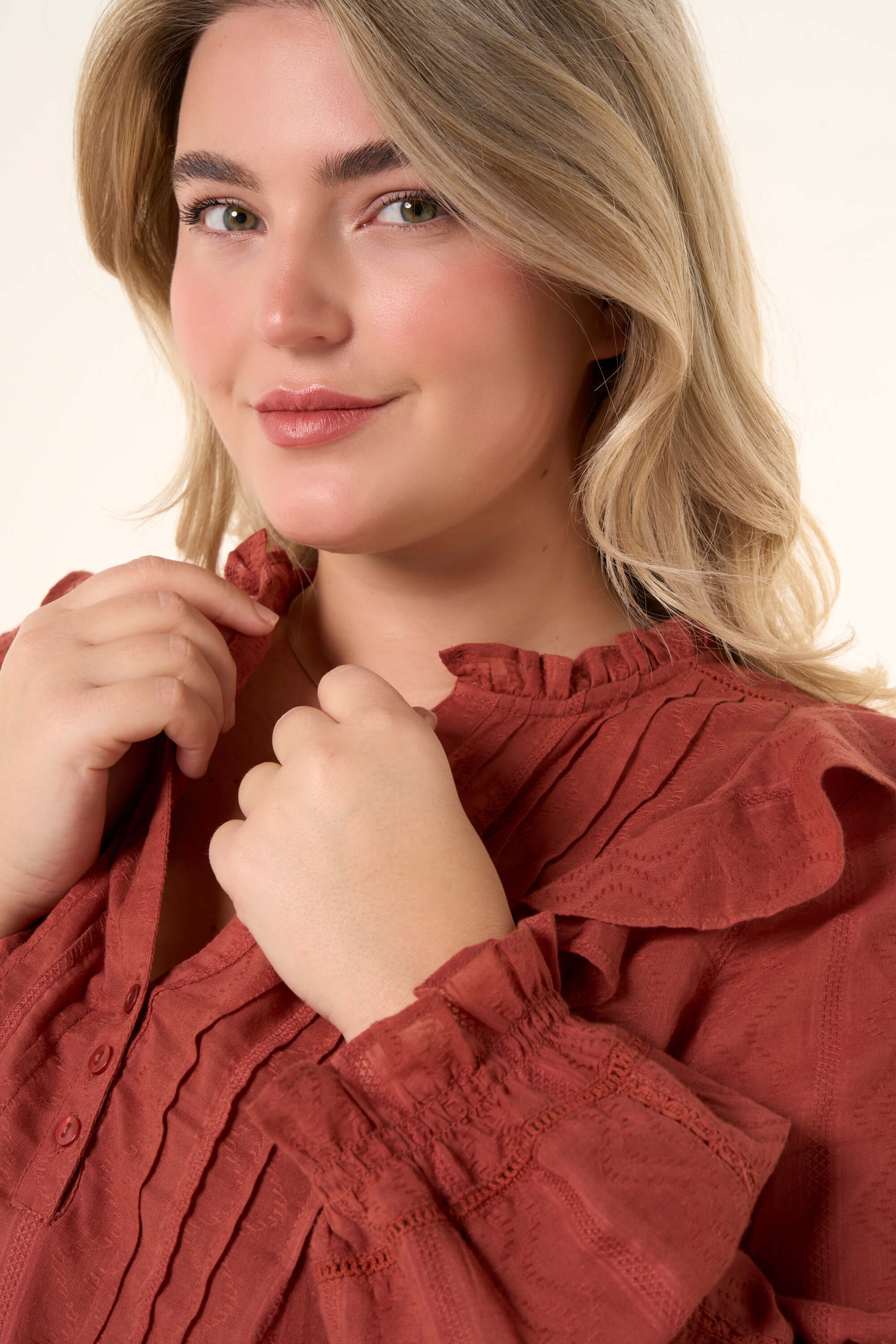 Chemisier &agrave; manches ballon image number 5