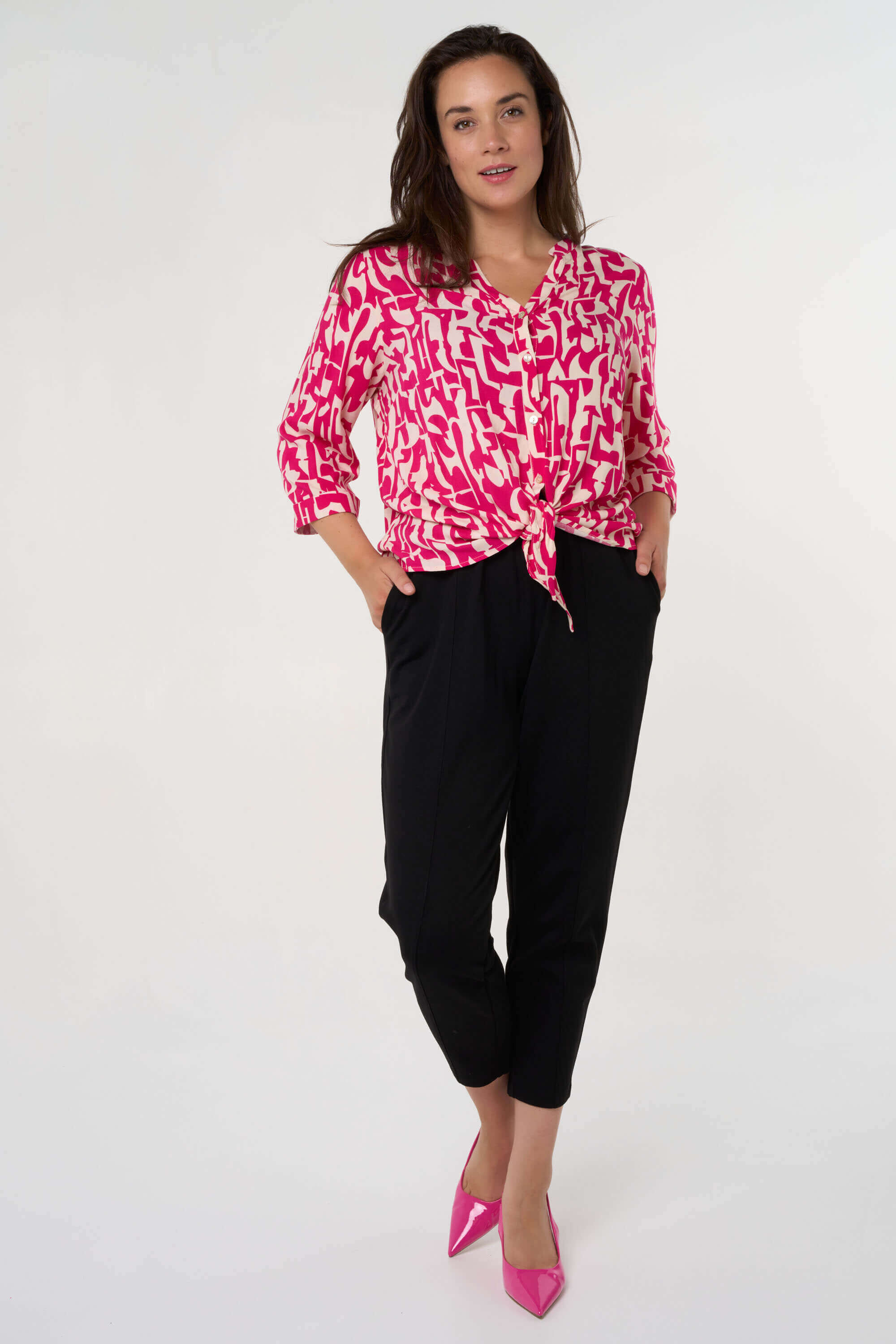 Chemisier &agrave; imprim&eacute; graphique image number 6