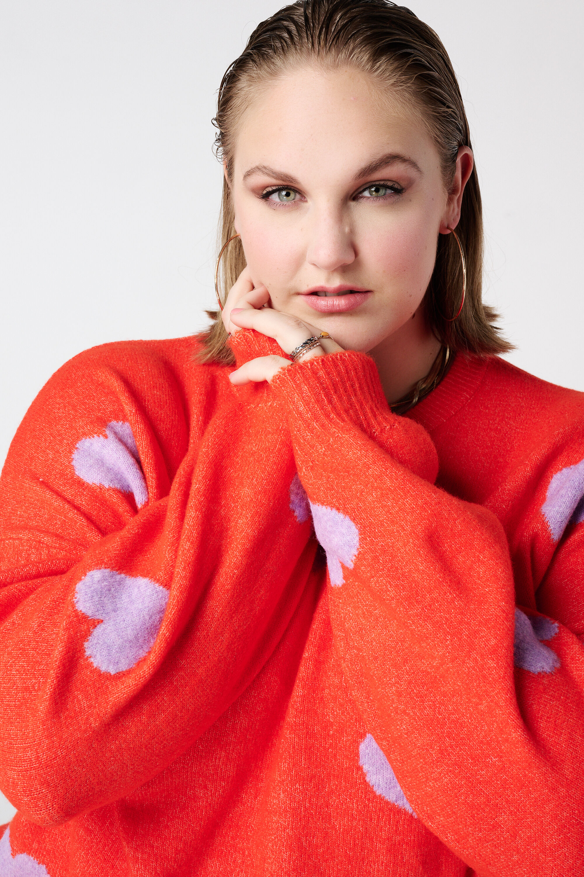 Pull fin &agrave; motif c&oelig;ur image number 4