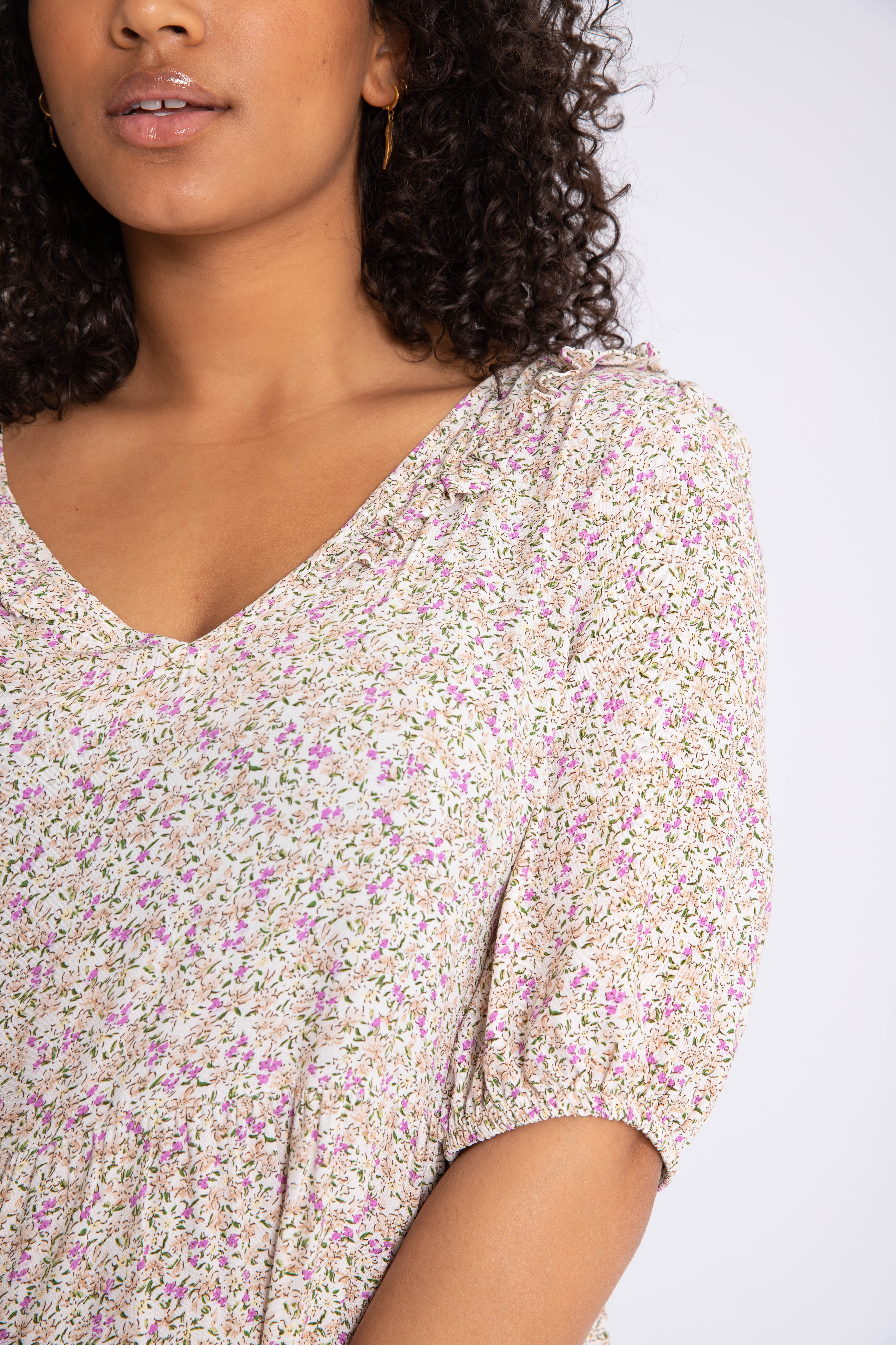 Robe coupe trap&egrave;ze &agrave; imprim&eacute;  image number 6