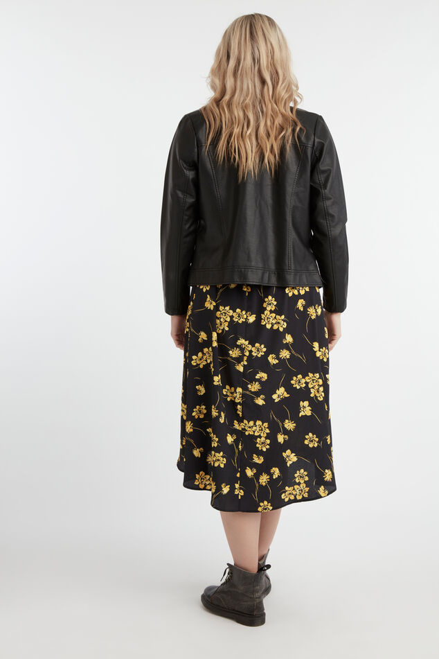 Veste en cuir PU à boutons-pression  image number 5