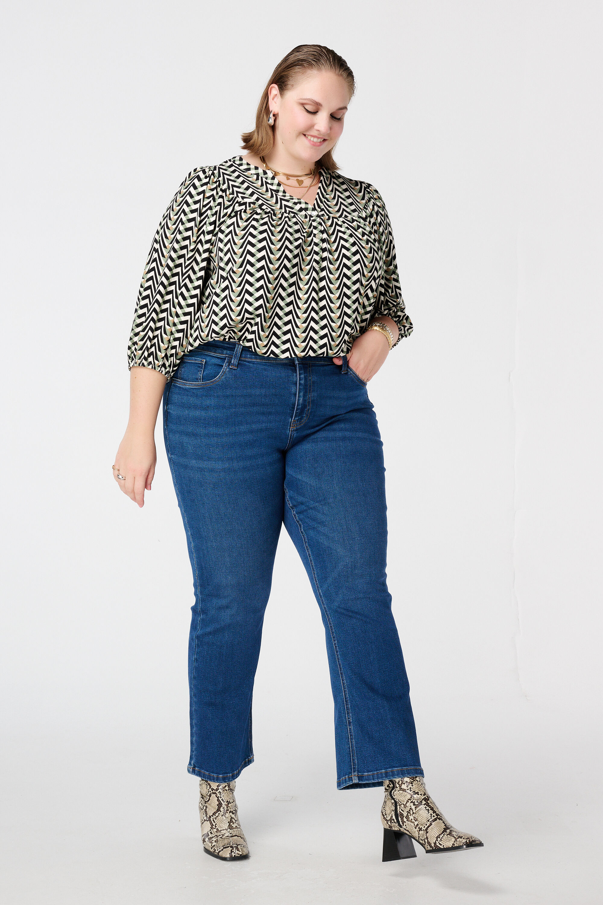 Top en jersey &agrave; imprim&eacute; image number 5