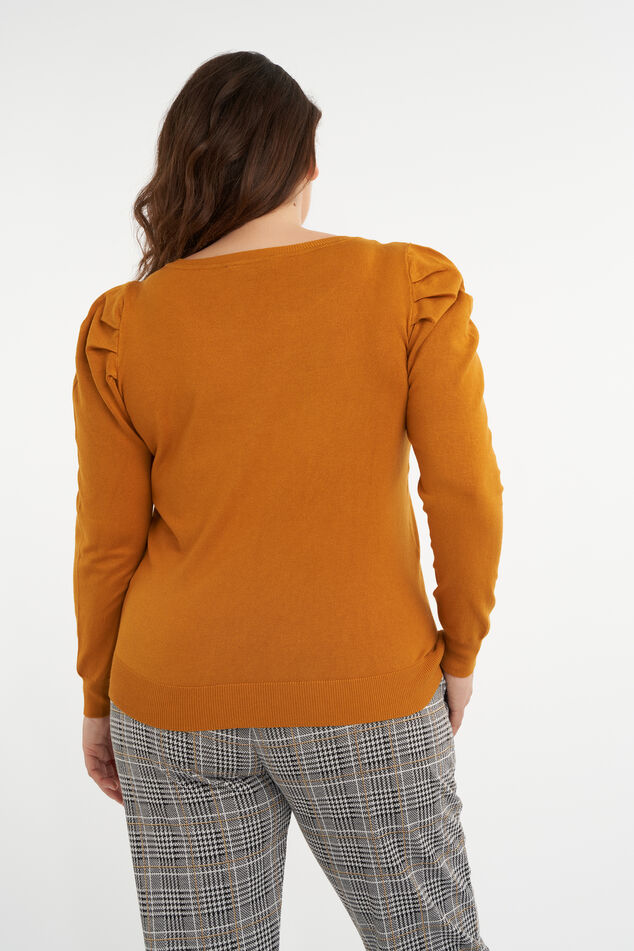 Pull en maille fine à manches bouffantes image number 4