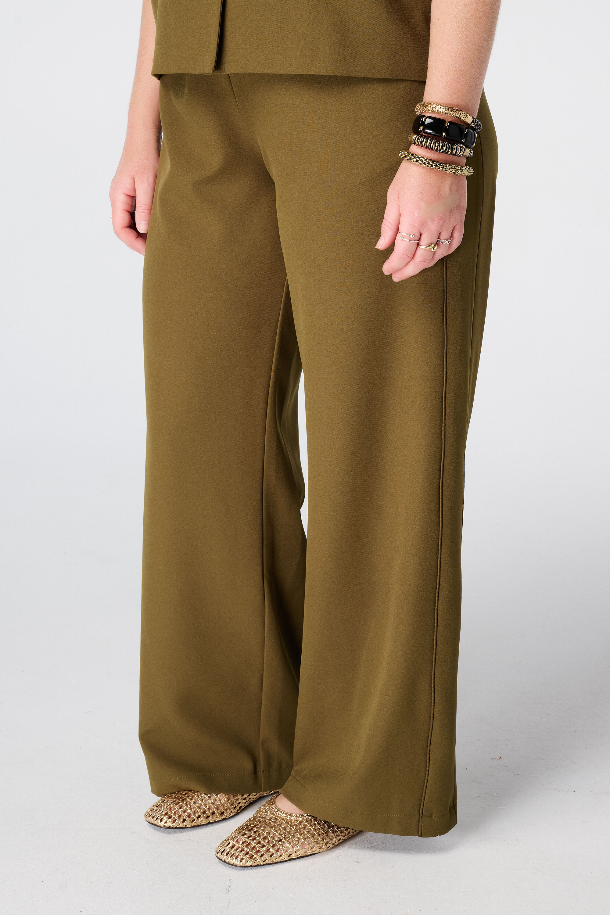 Pantalon large &agrave; rayures lat&eacute;rales image number 5