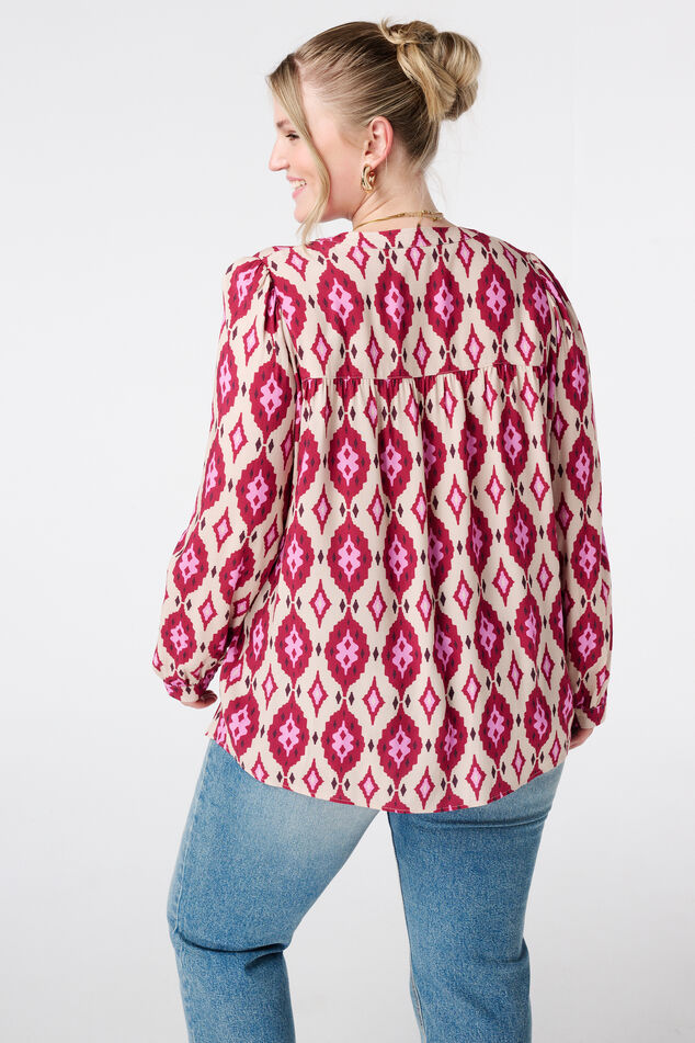 Blouse imprimée avec bobines image number 3