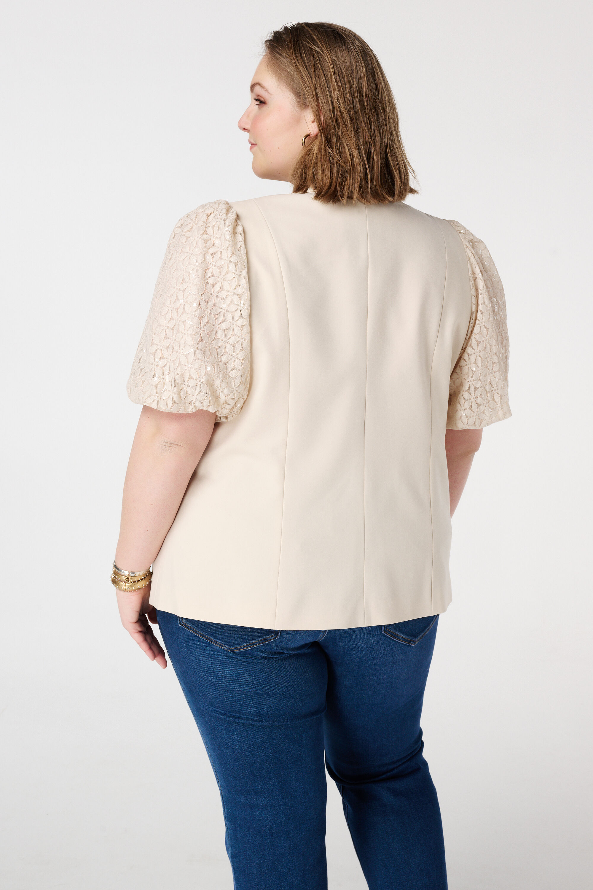 Blazer avec manches bouffantes en dentelle image number 3