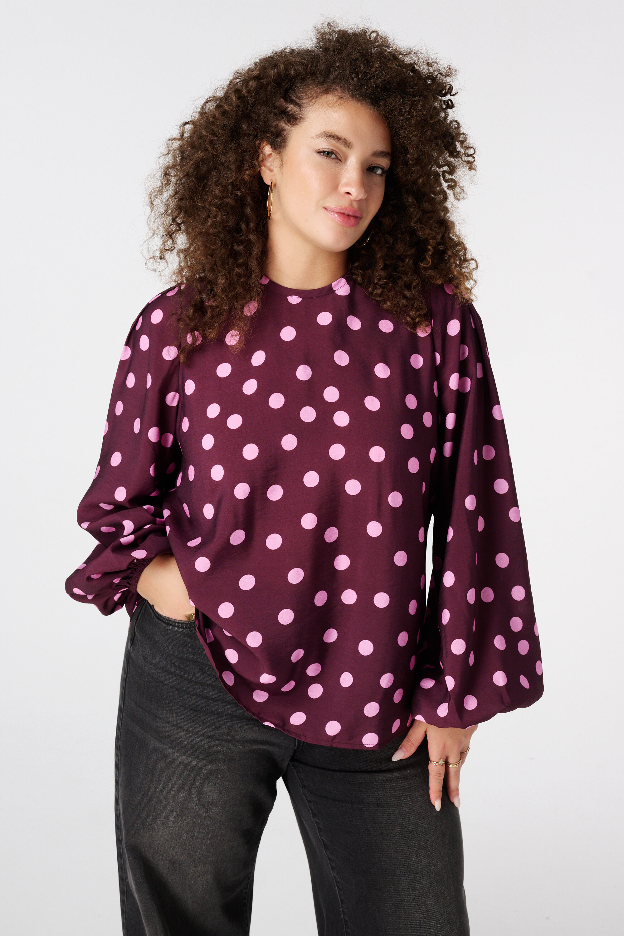 Blouse &agrave; pois