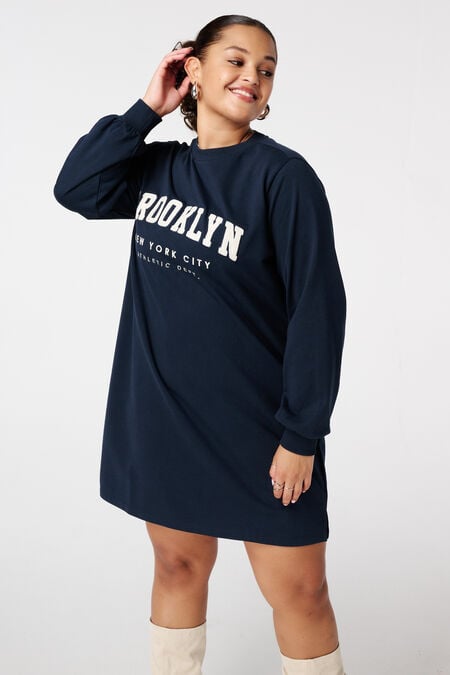 Robe sweat avec inscription Robe sweat avec inscription