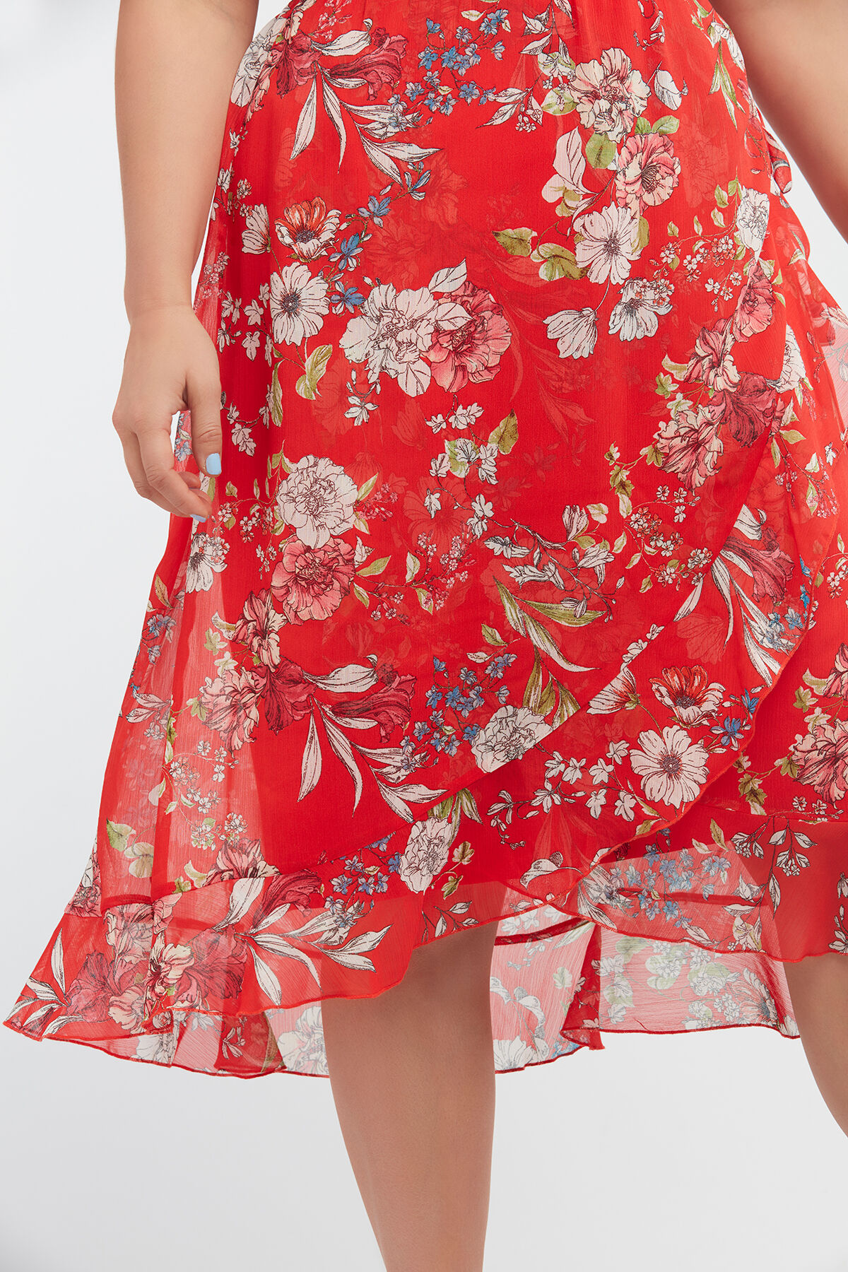 Robe portefeuille &agrave; imprim&eacute; floral image number 7