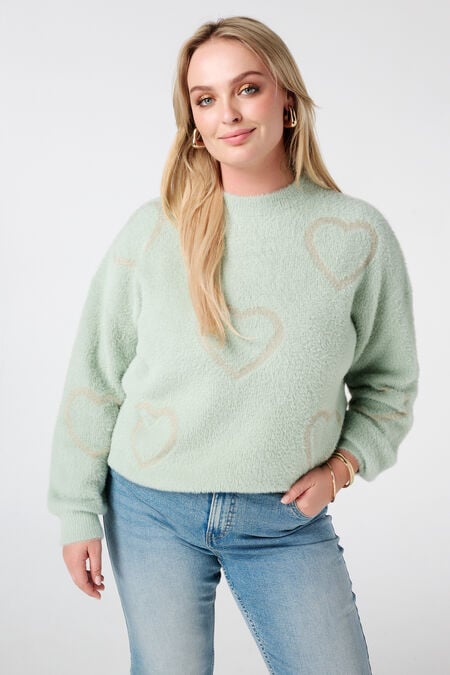 Pull doux à cœurs Pull doux à cœurs