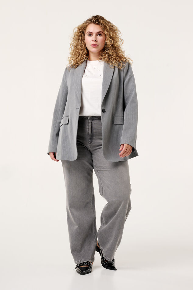 Blazer à rayures en lurex image number 5