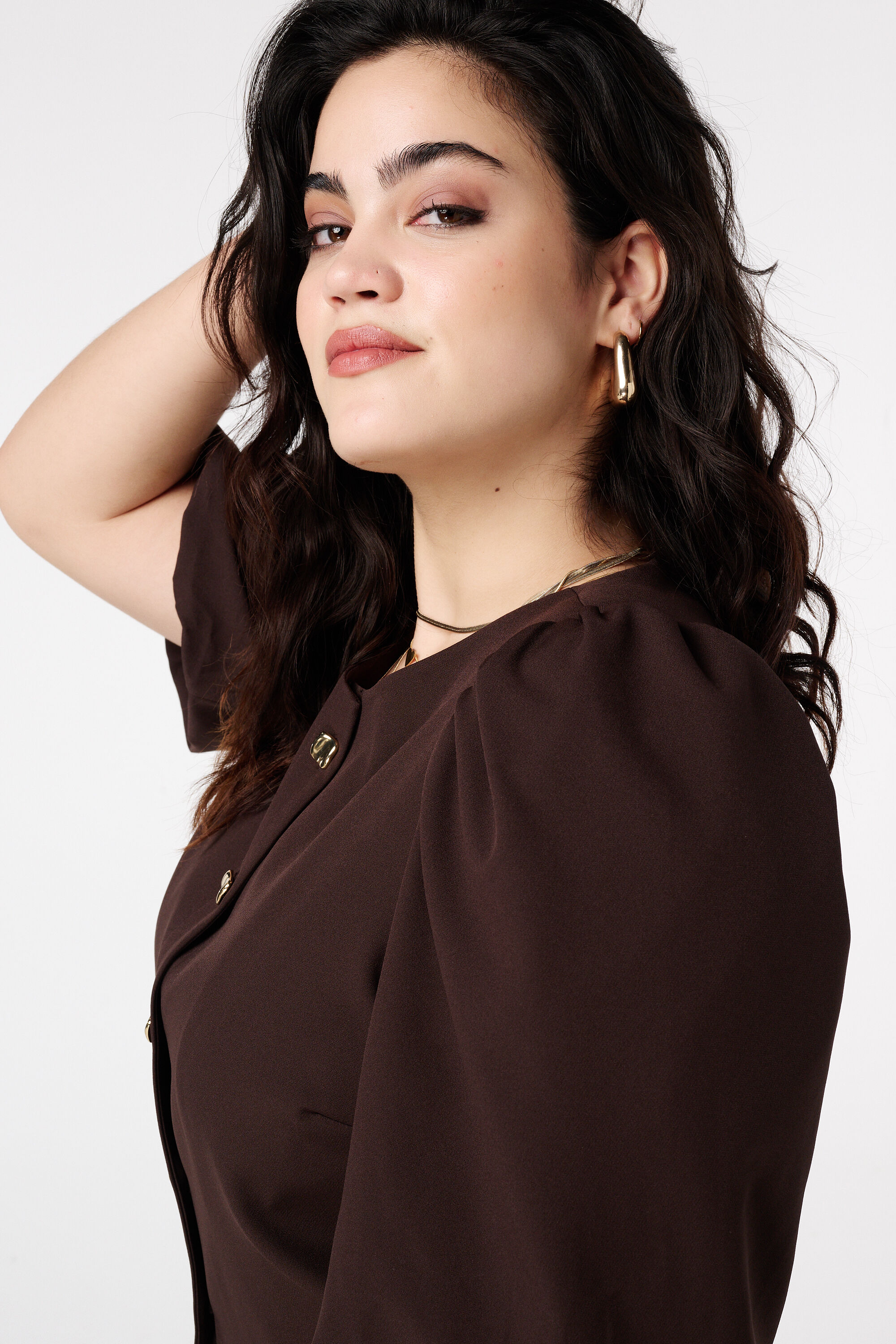 Top &agrave; manches bouffantes courtes image number 4