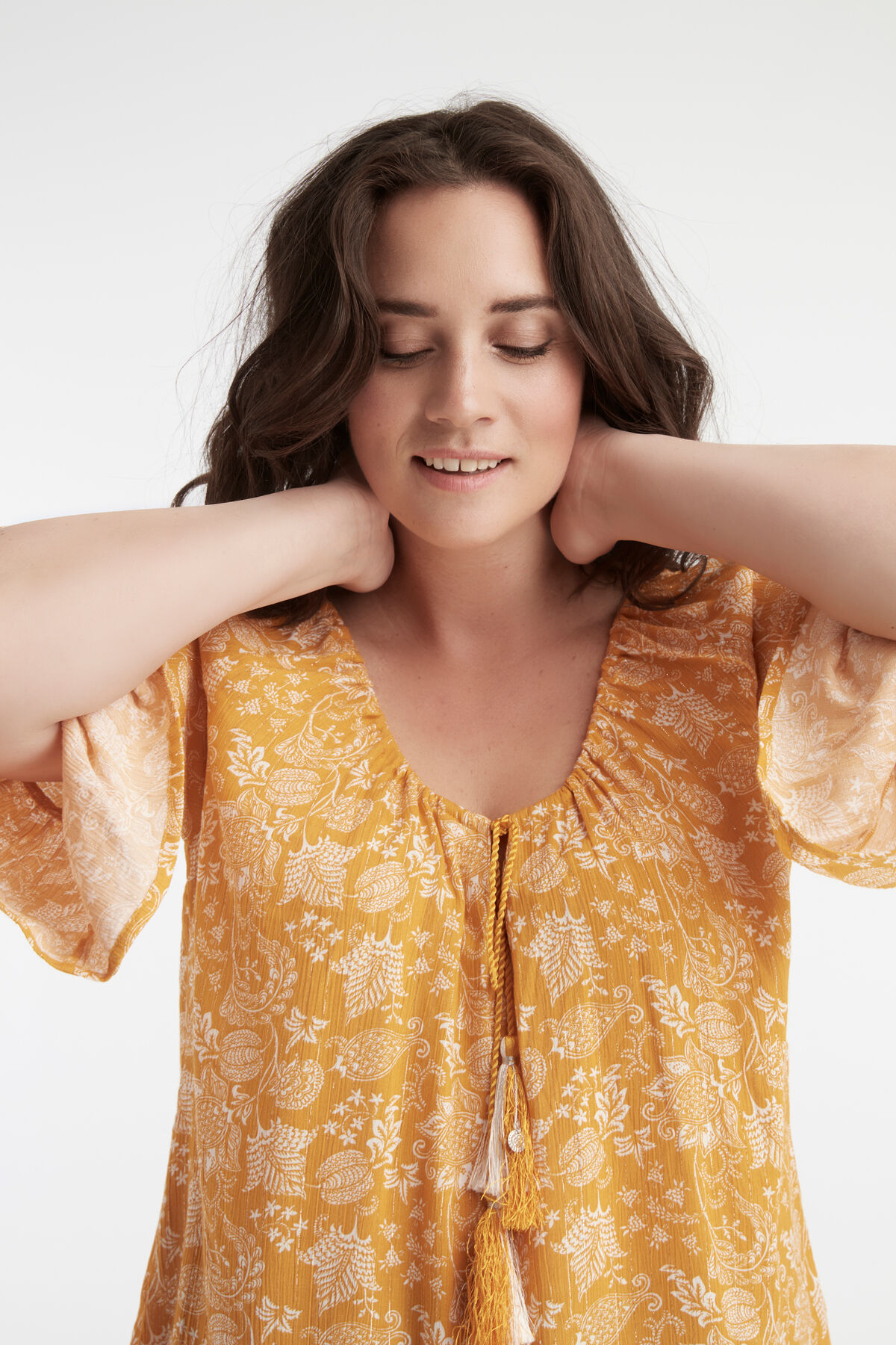 Chemisier &agrave; manches cloche image number 6