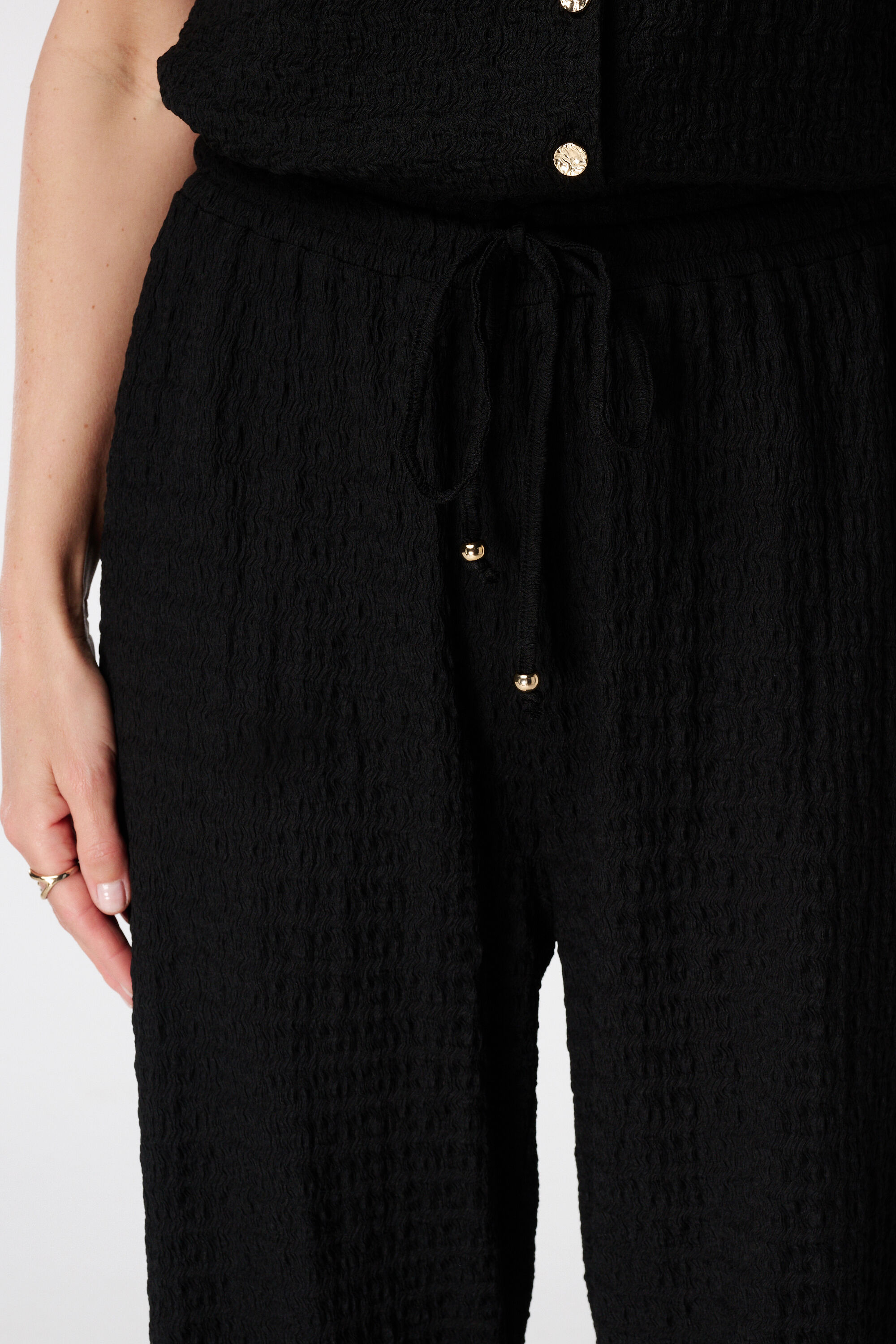 Pantalon avec taille &eacute;lastique image number 4