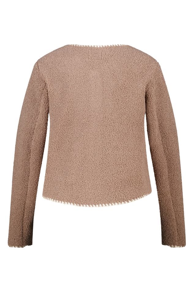 Veste Teddy avec coutures décoratives et fermeture à boutons image number 2