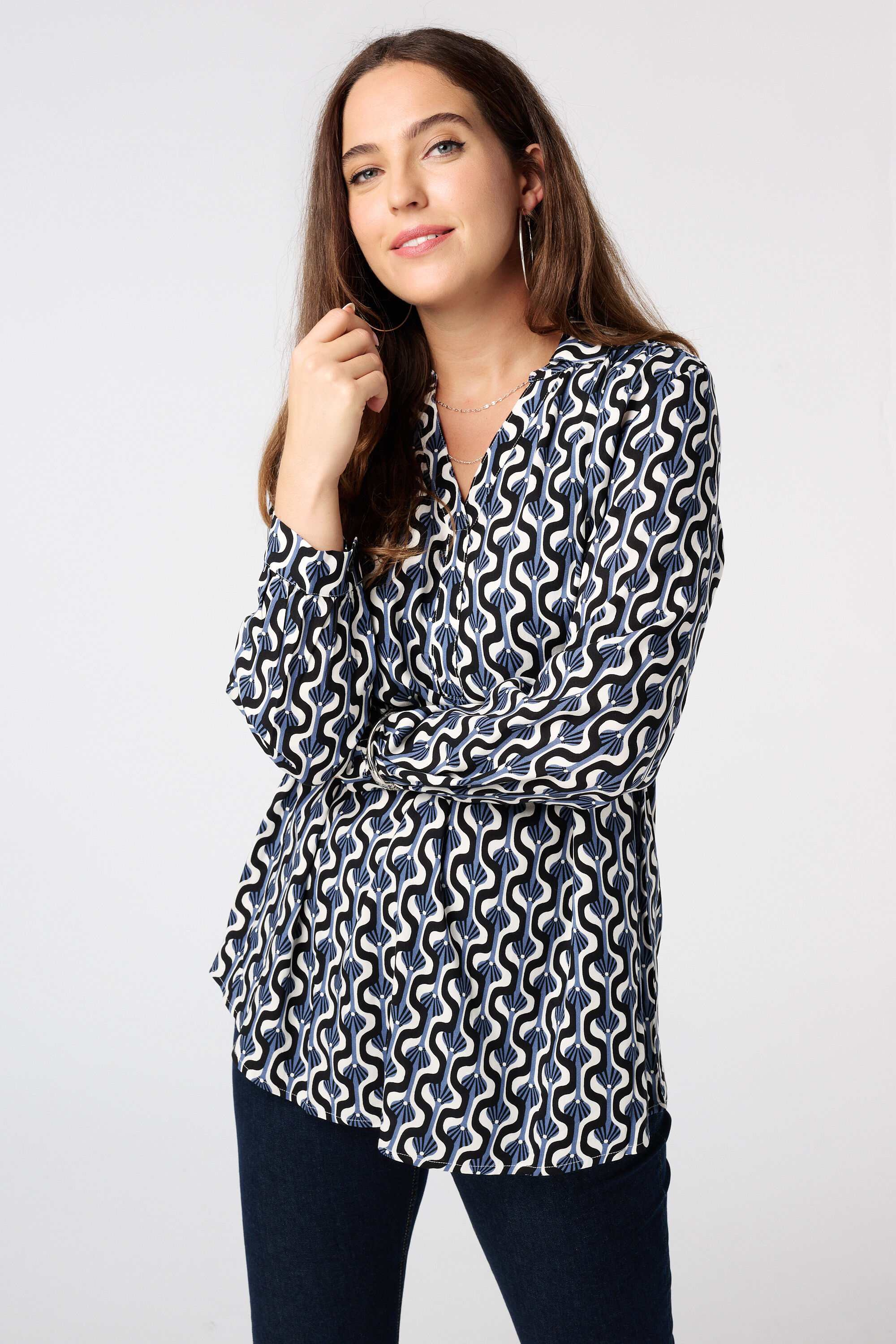 Blouse oversize imprim&eacute;e