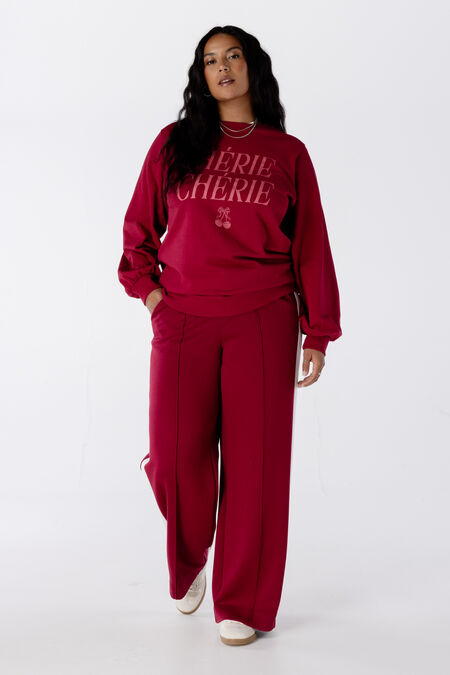 Pantalon large avec rayures contrastantes Pantalon large avec rayures contrastantes