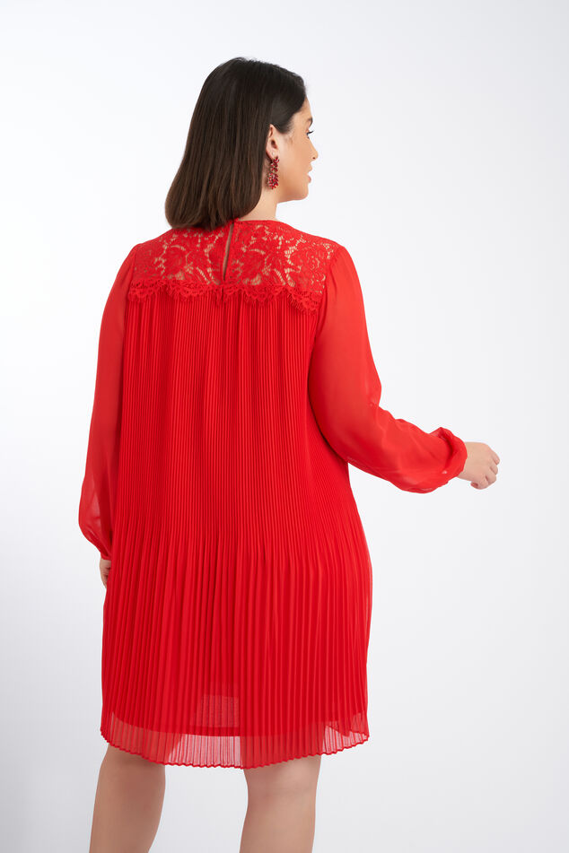 Robe plissée en dentelle image number 3