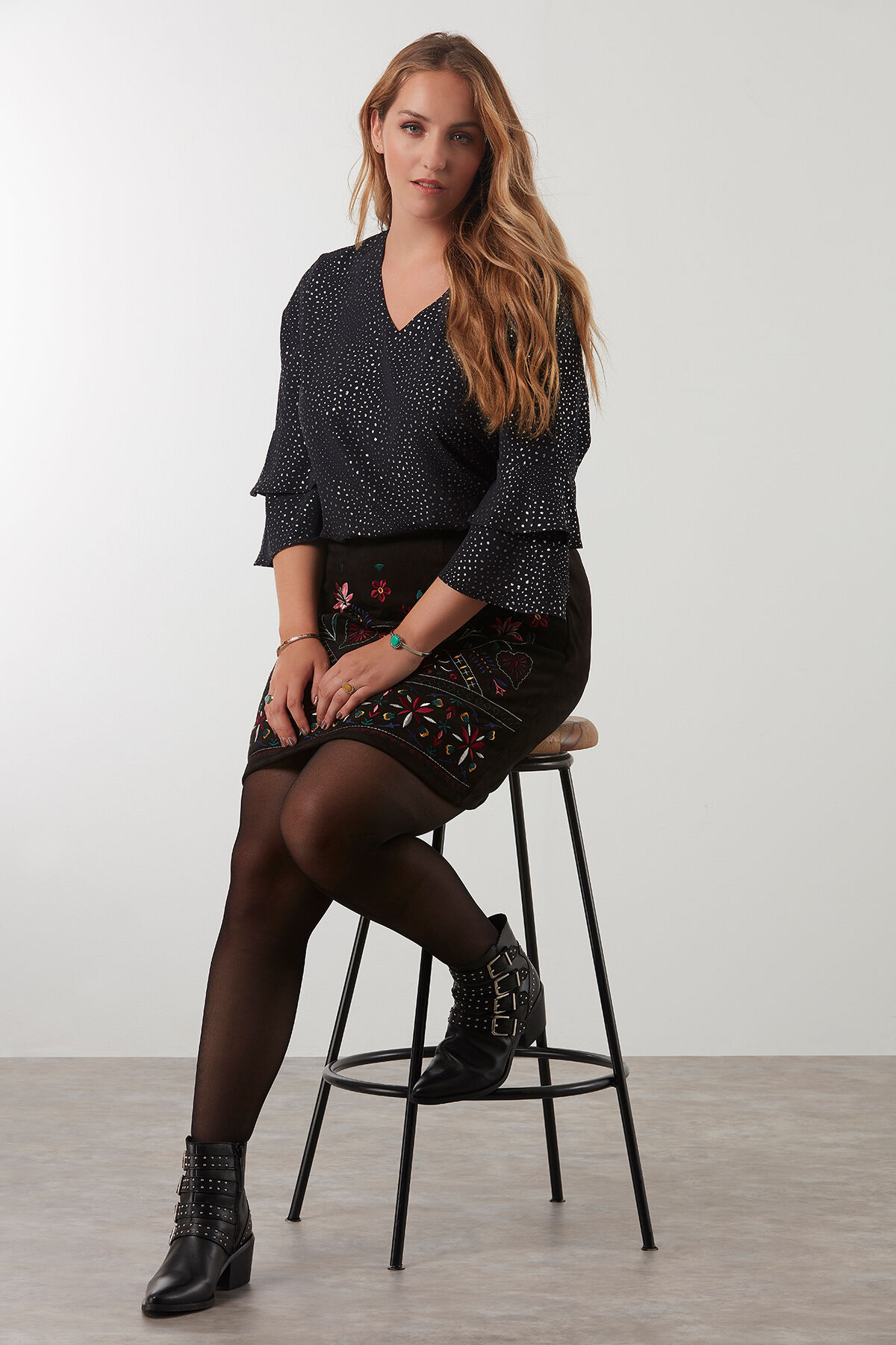 Chemisier avec manches &agrave; volants  image number 3