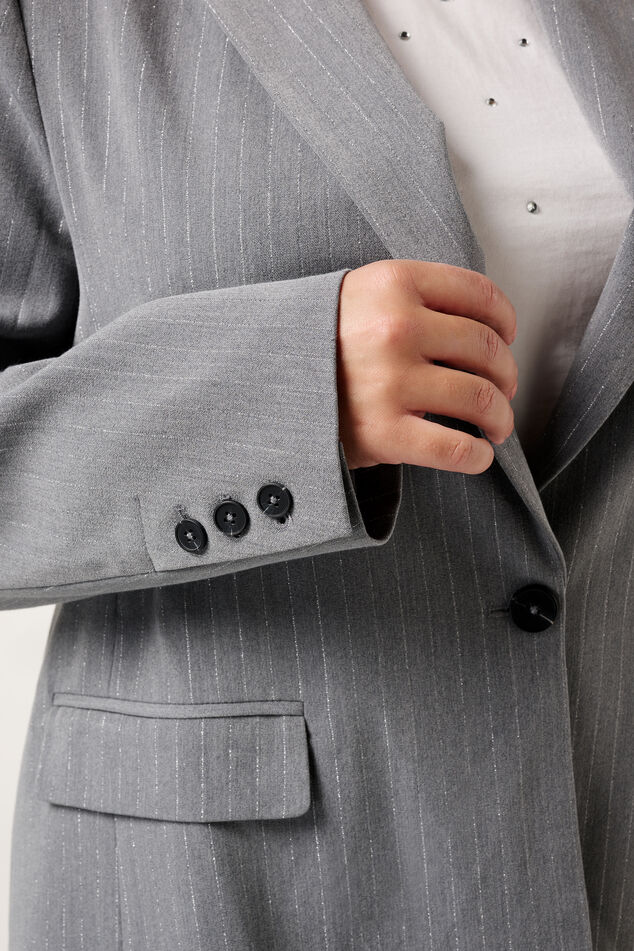 Blazer à rayures en lurex image number 4
