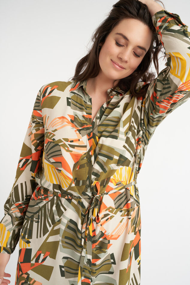 Robe longue avec ceinture à nouer image number 4