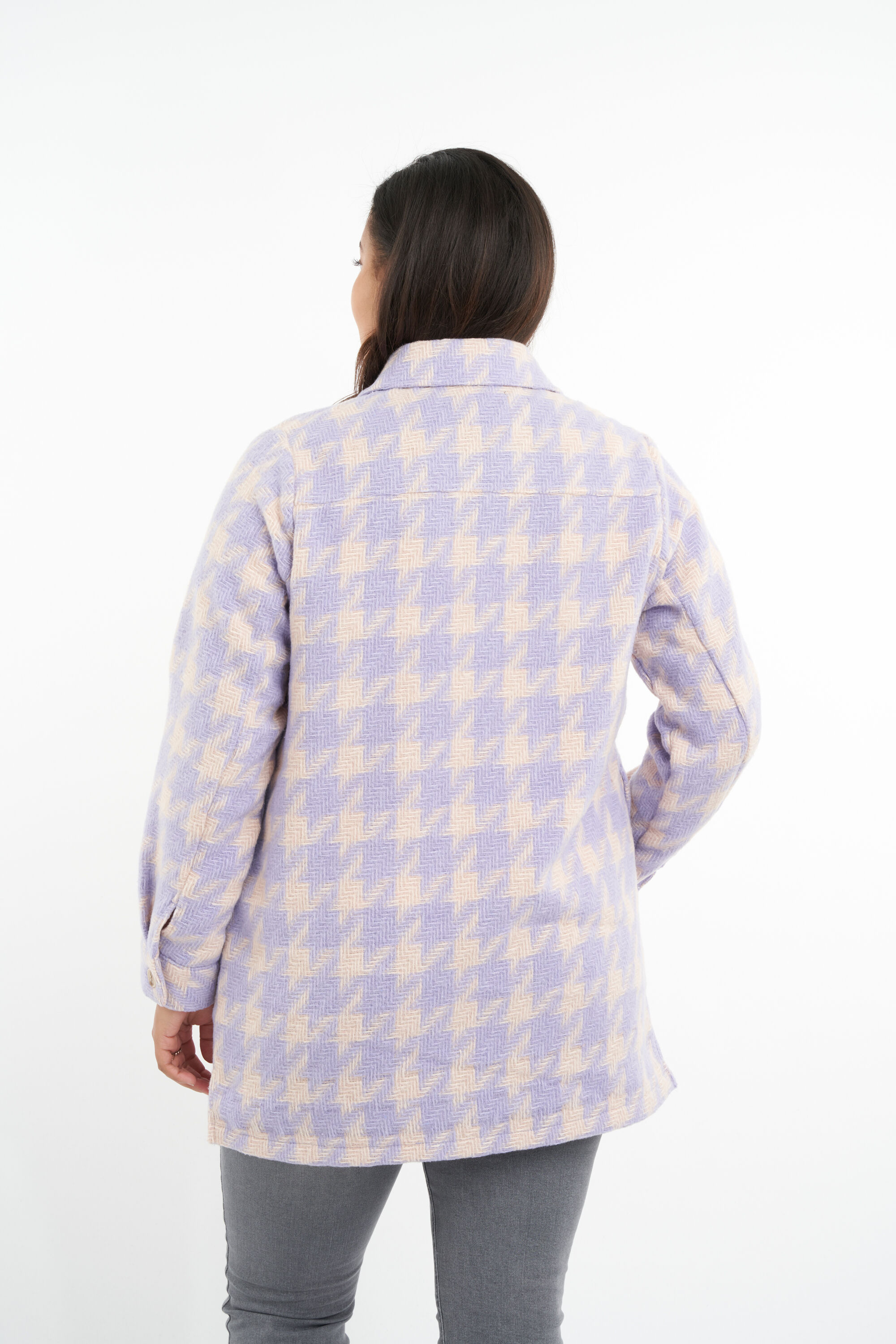 Veste-chemise &agrave; imprim&eacute; pied-de-poule image number 4