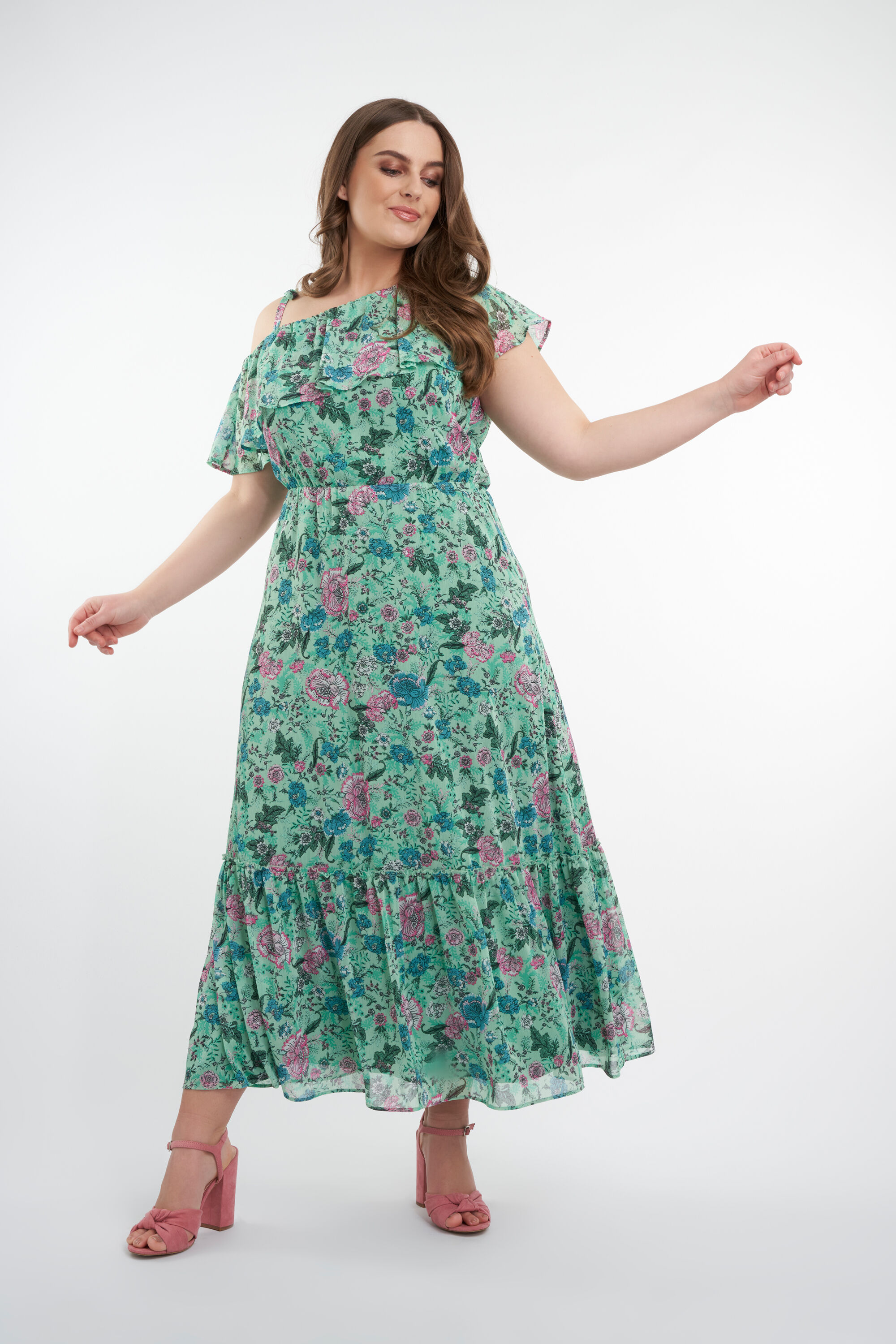 Longue robe &agrave; imprim&eacute;  image number 7