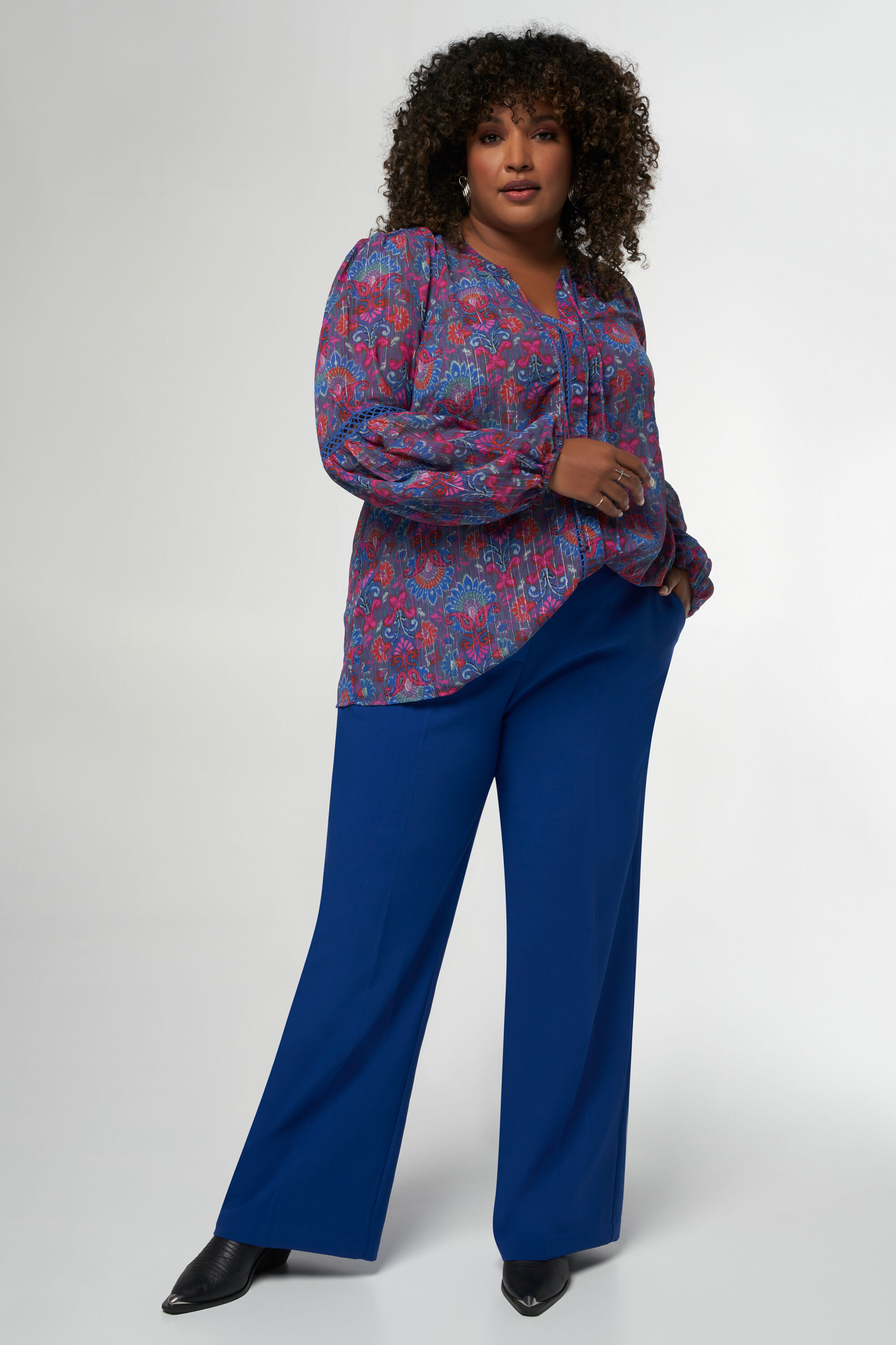 Chemisier &agrave; imprim&eacute; cachemire  image number 0