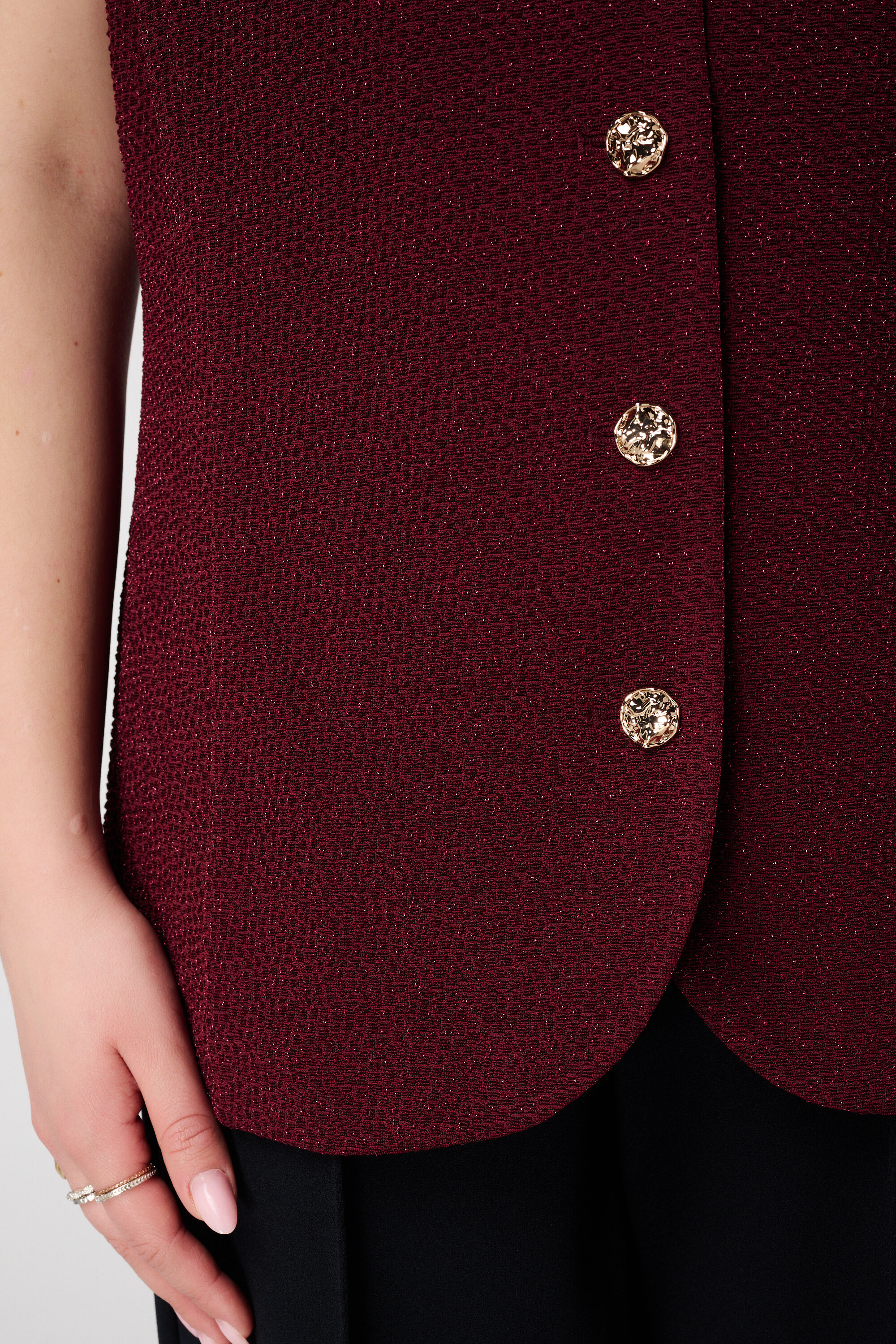 Gilet avec boutons et lurex image number 6