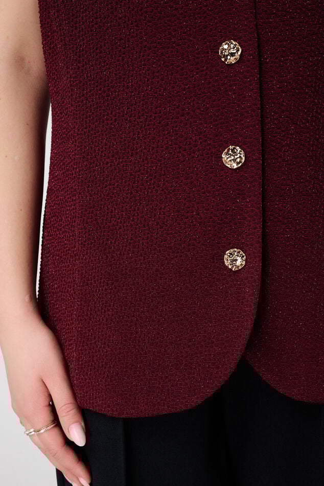 Gilet avec boutons et lurex image number 6