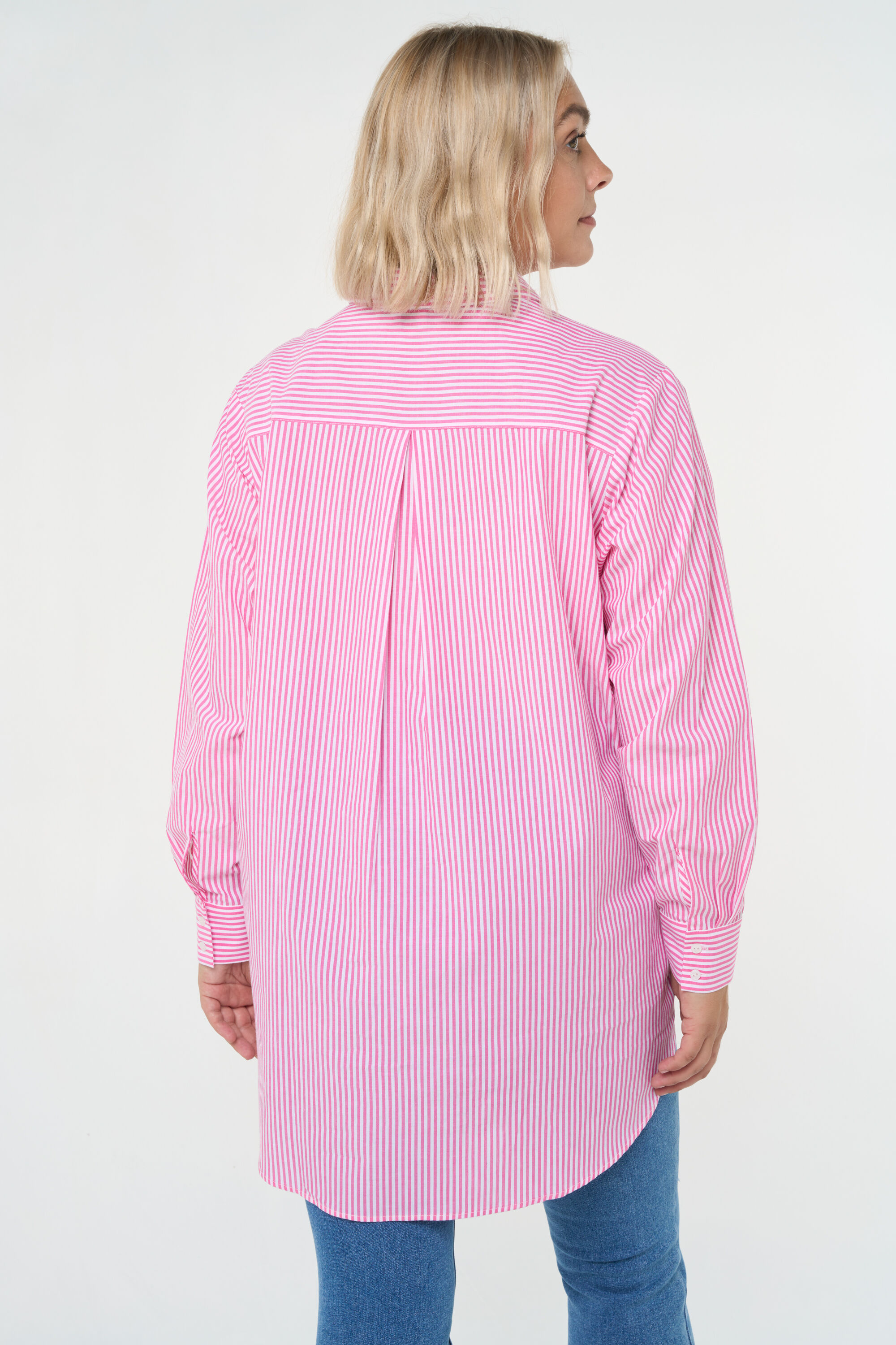 Chemisier ample &agrave; rayures image number 4