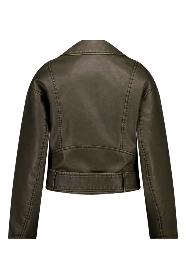 Une veste de style biker oversized au look en cuir image number 2