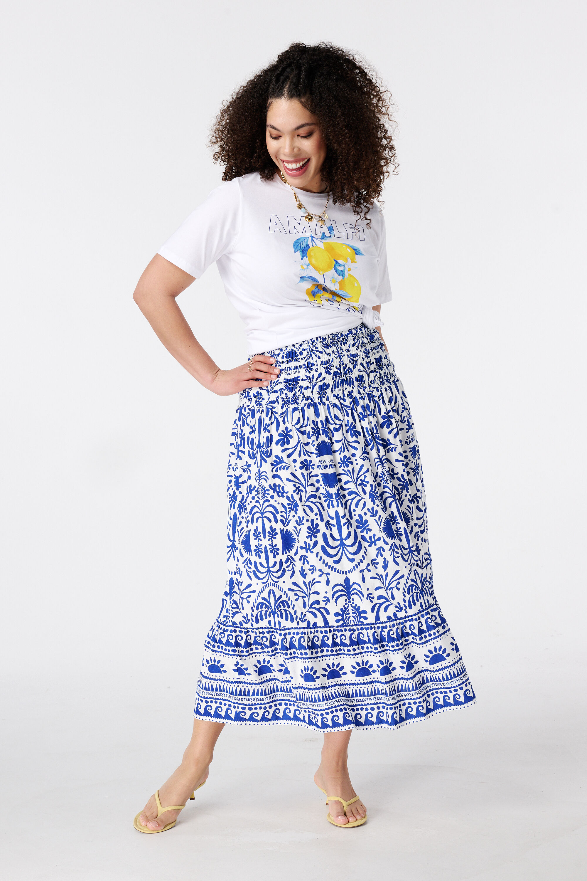 Jupe maxi avec imprim&eacute;