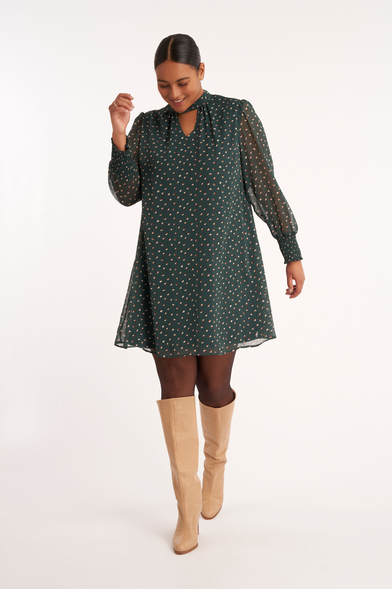 Femmes Robe trapeze courte MS Mode
