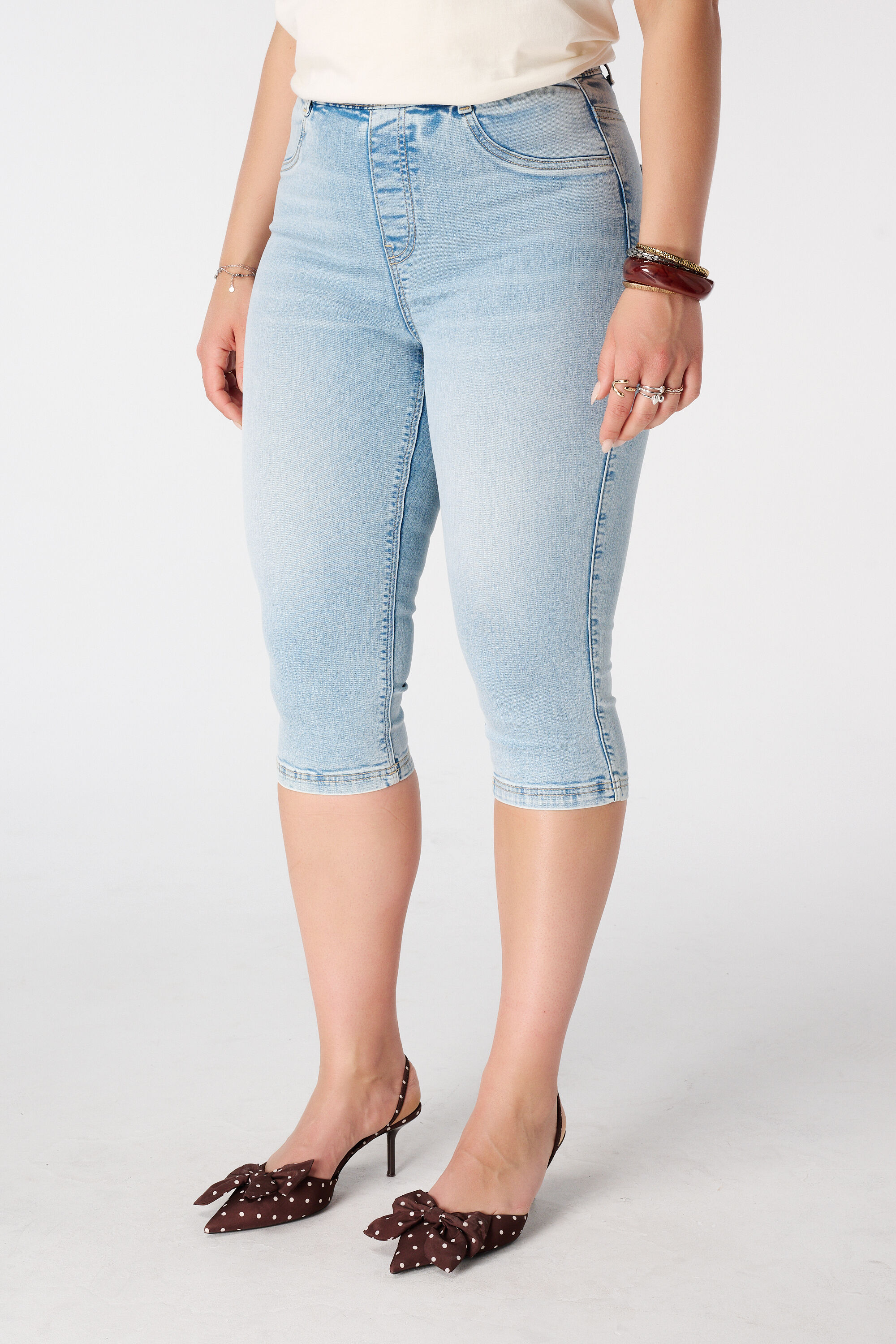 Tregging capri aspect denim image number 5