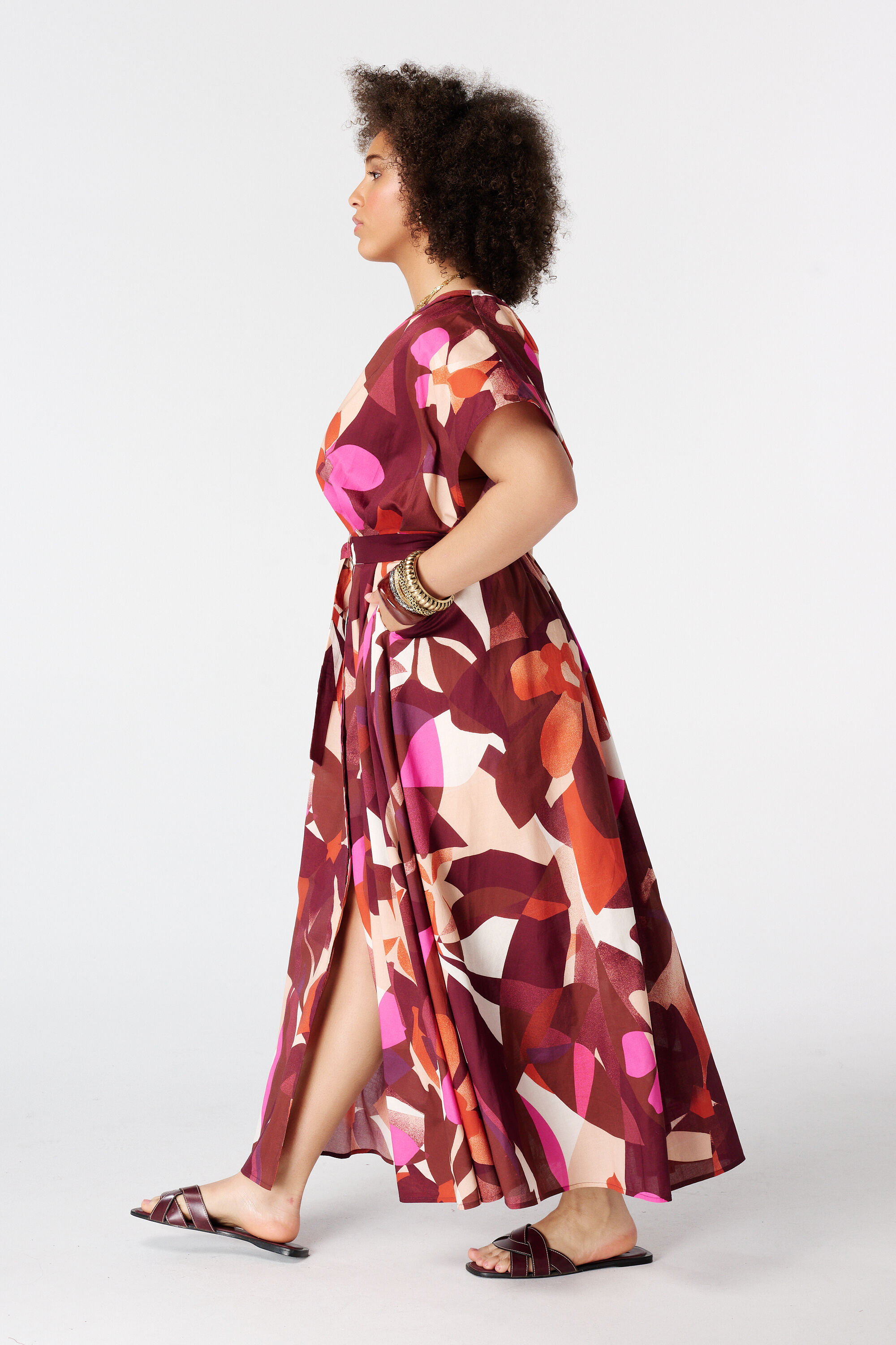 Robe maxi avec ceinture image number 5
