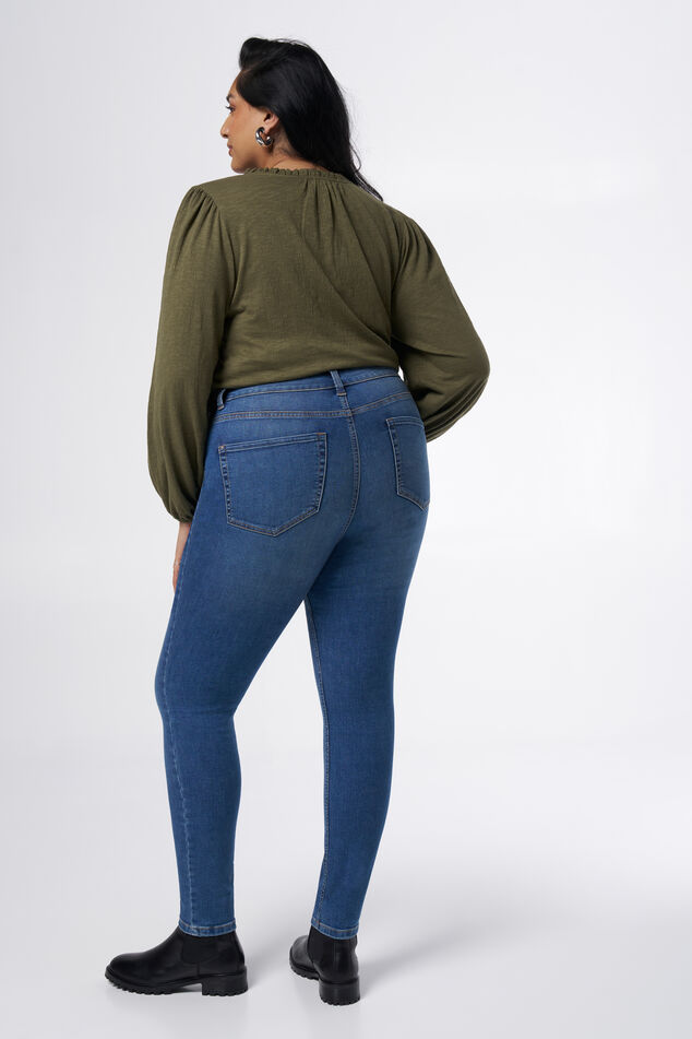 Jean skinny à taille haute CHERRY image number 3